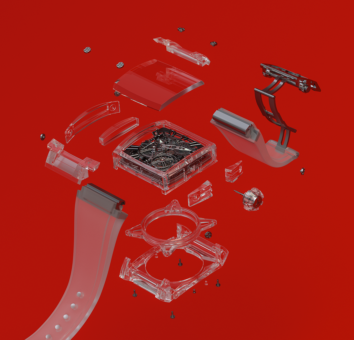 Mechanical watch，surface，Explosion diagram，Structure diagram，