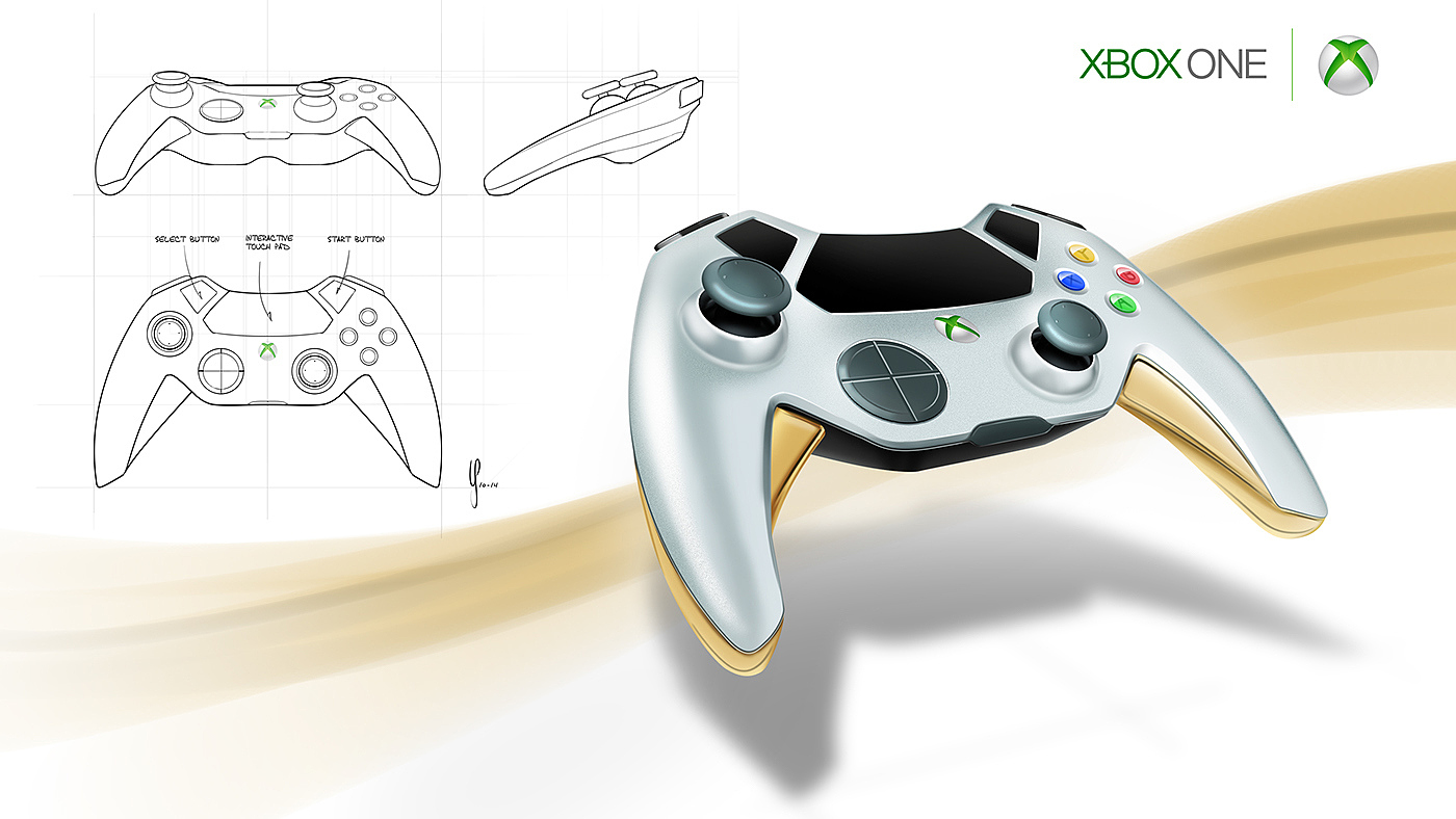 concept，industrial design，Game handle，design sketch，Hand drawn，