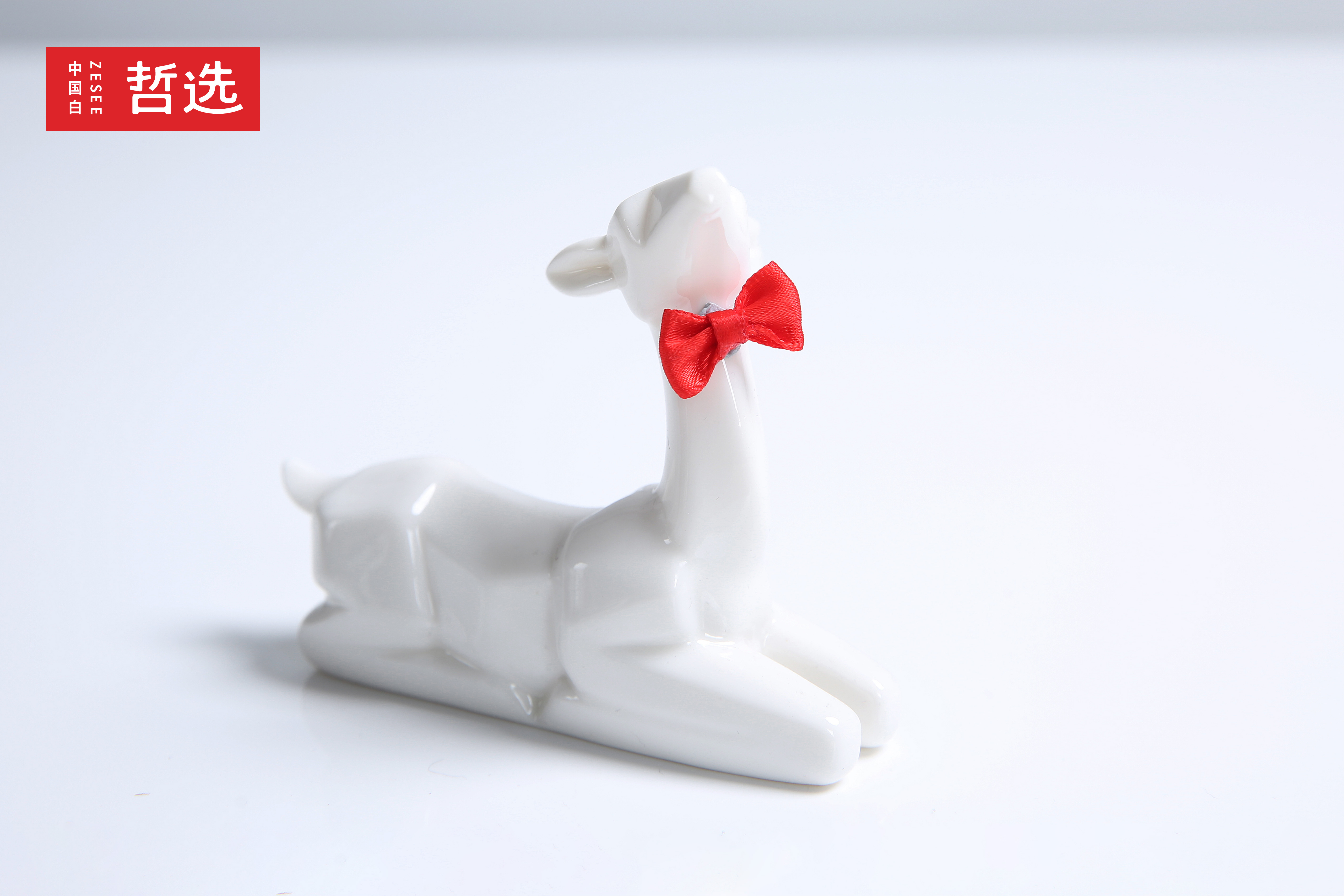 Chinese white，Zhe Xuan，ceramics，Design，deer，product，Simplicity，Ornaments，