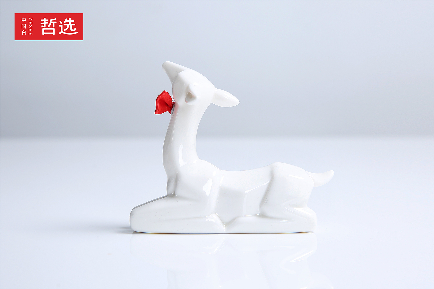 Chinese white，Zhe Xuan，ceramics，Design，deer，product，Simplicity，Ornaments，