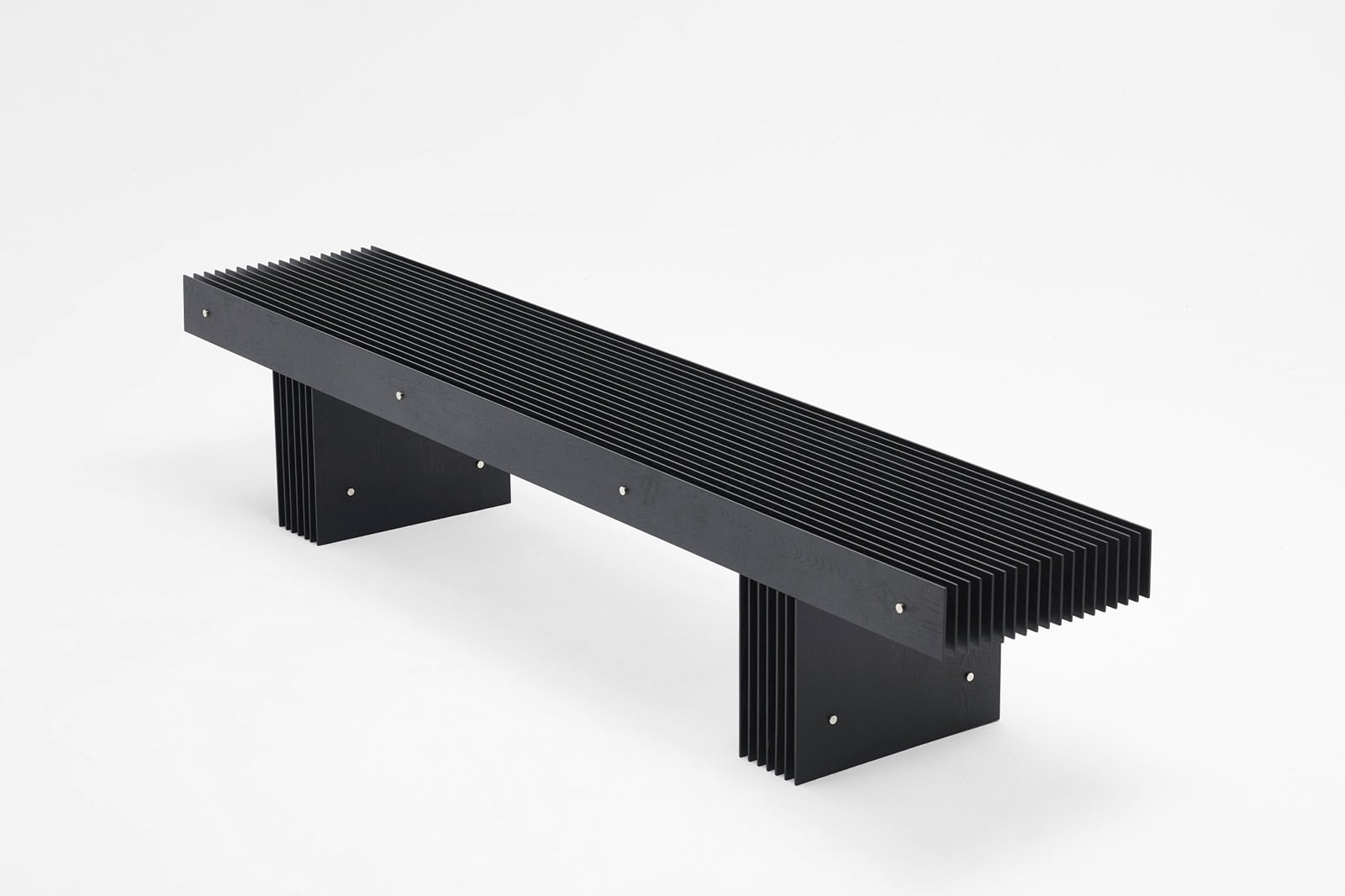 Minimalism，black，Plywood，Pixel painting，bench，