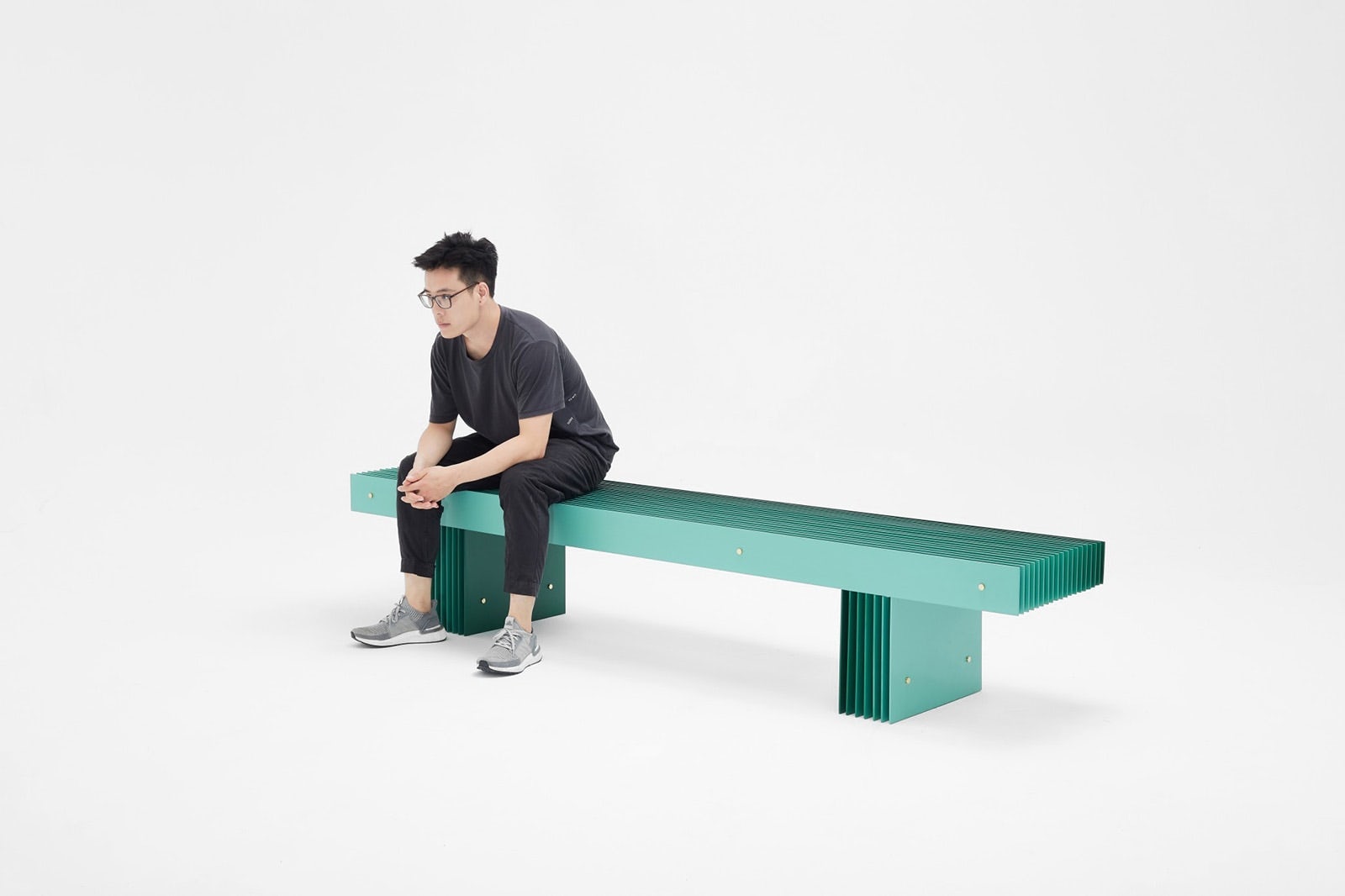 Minimalism，black，Plywood，Pixel painting，bench，