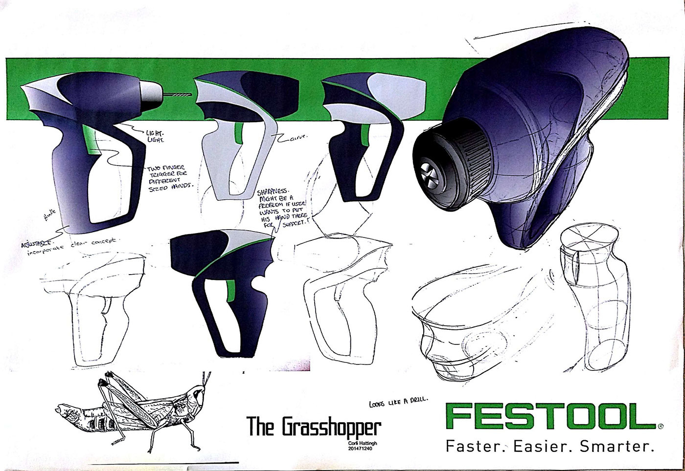 industrial design，Tool design，conceptual design，convenient，Electric drill，