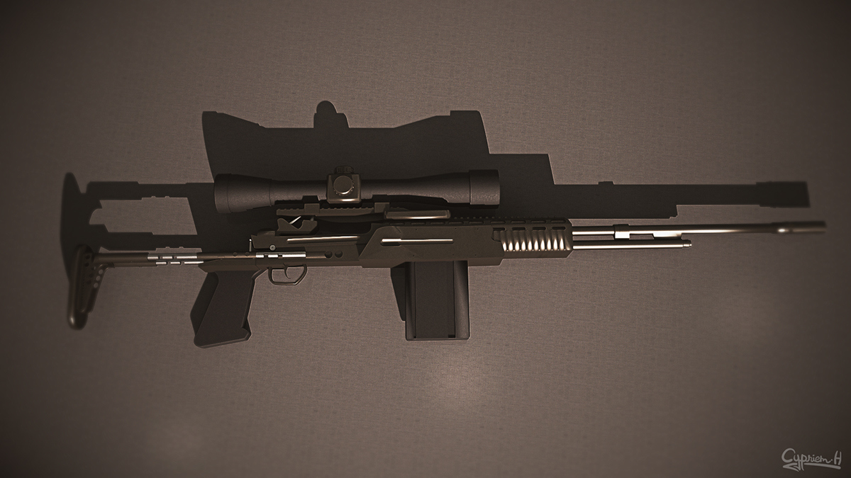 concept，design sketch，delicate，gun，military，