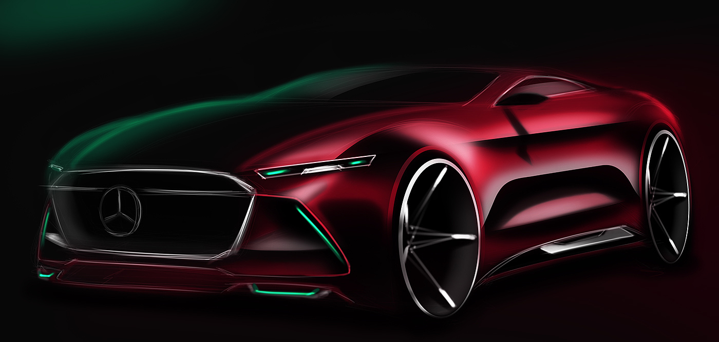 Automatic design，Hand drawn，Render，Visual design，industrial design，