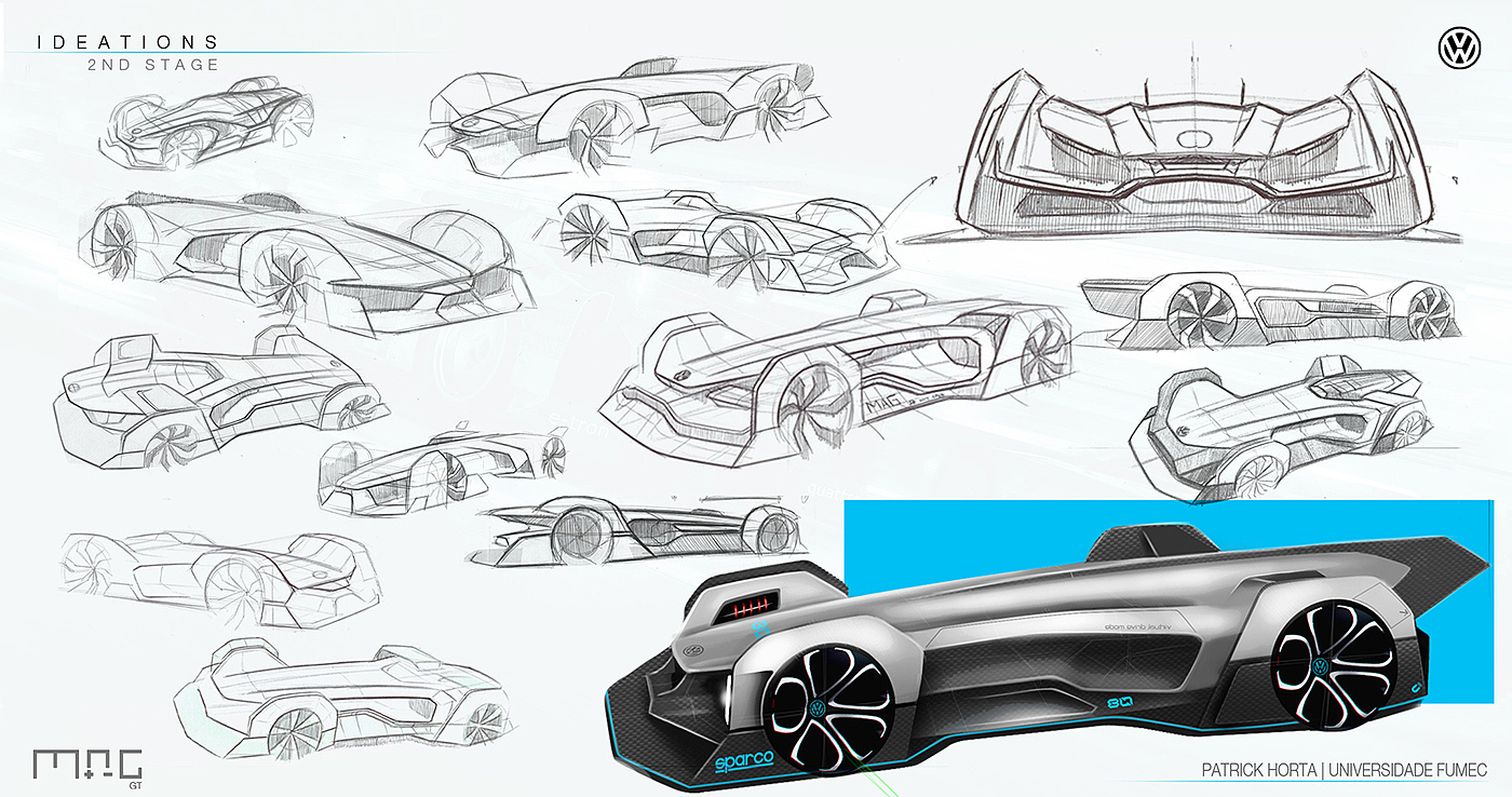 Automatic design，racing，Visual design，Hand drawn，concept，