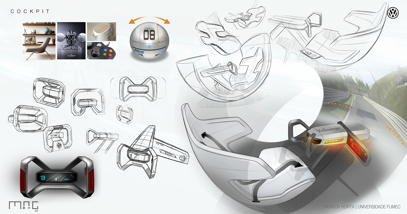 Automatic design，racing，Visual design，Hand drawn，concept，