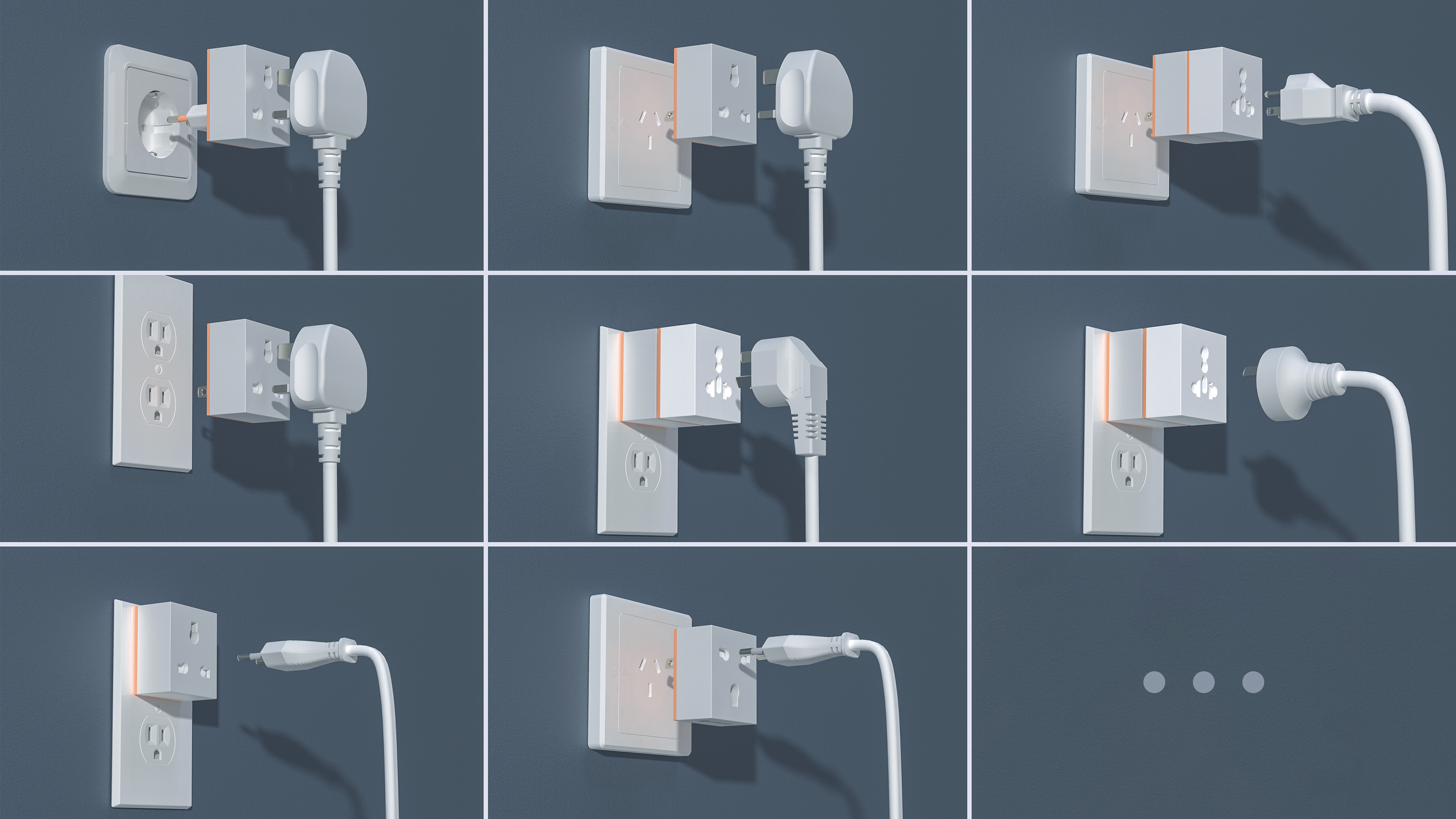 Between squares，Socket，travel，Plug，