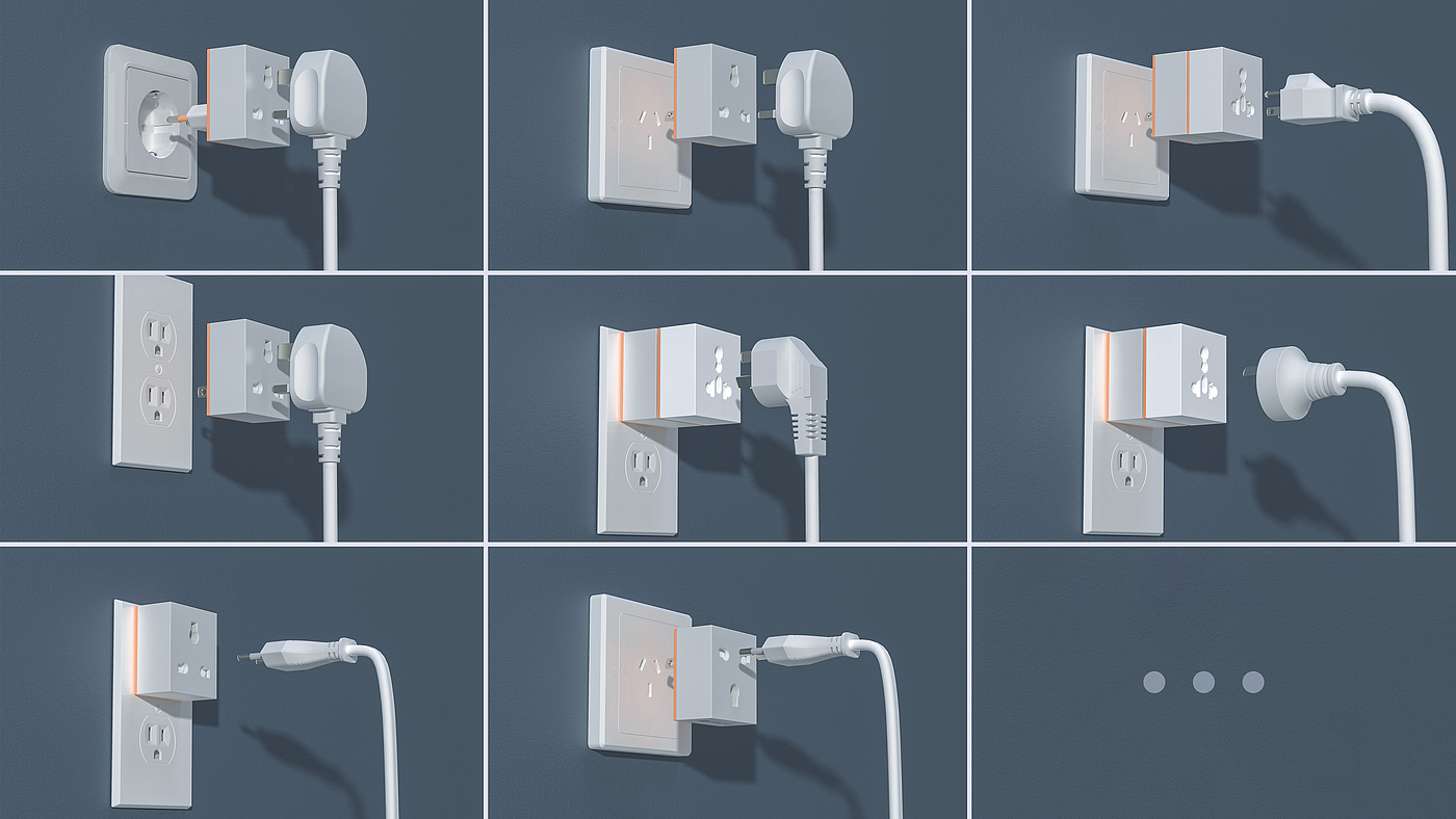 Between squares，Socket，travel，Plug，