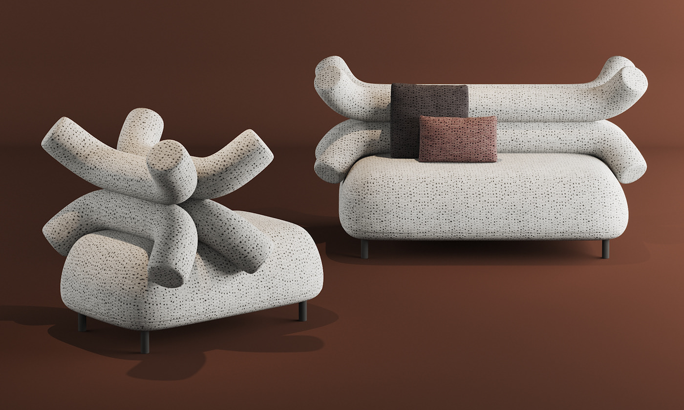 Home furniture，sofa，chair，stool，concise，Elk，conceptual design，