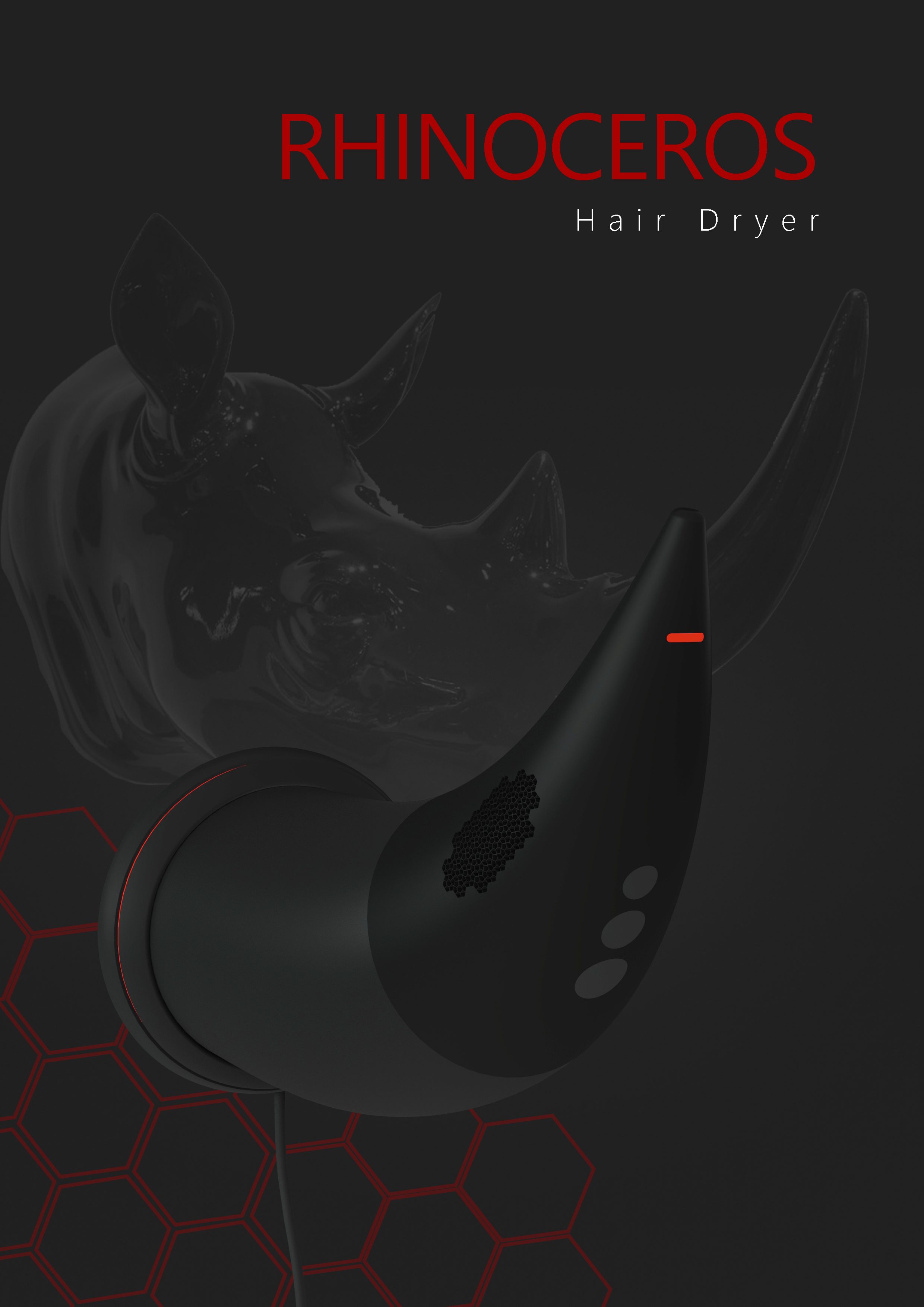 hair drier，an electric appliance，Hair dryer，household electrical appliances，rhinoceros，bionics，Design，product，