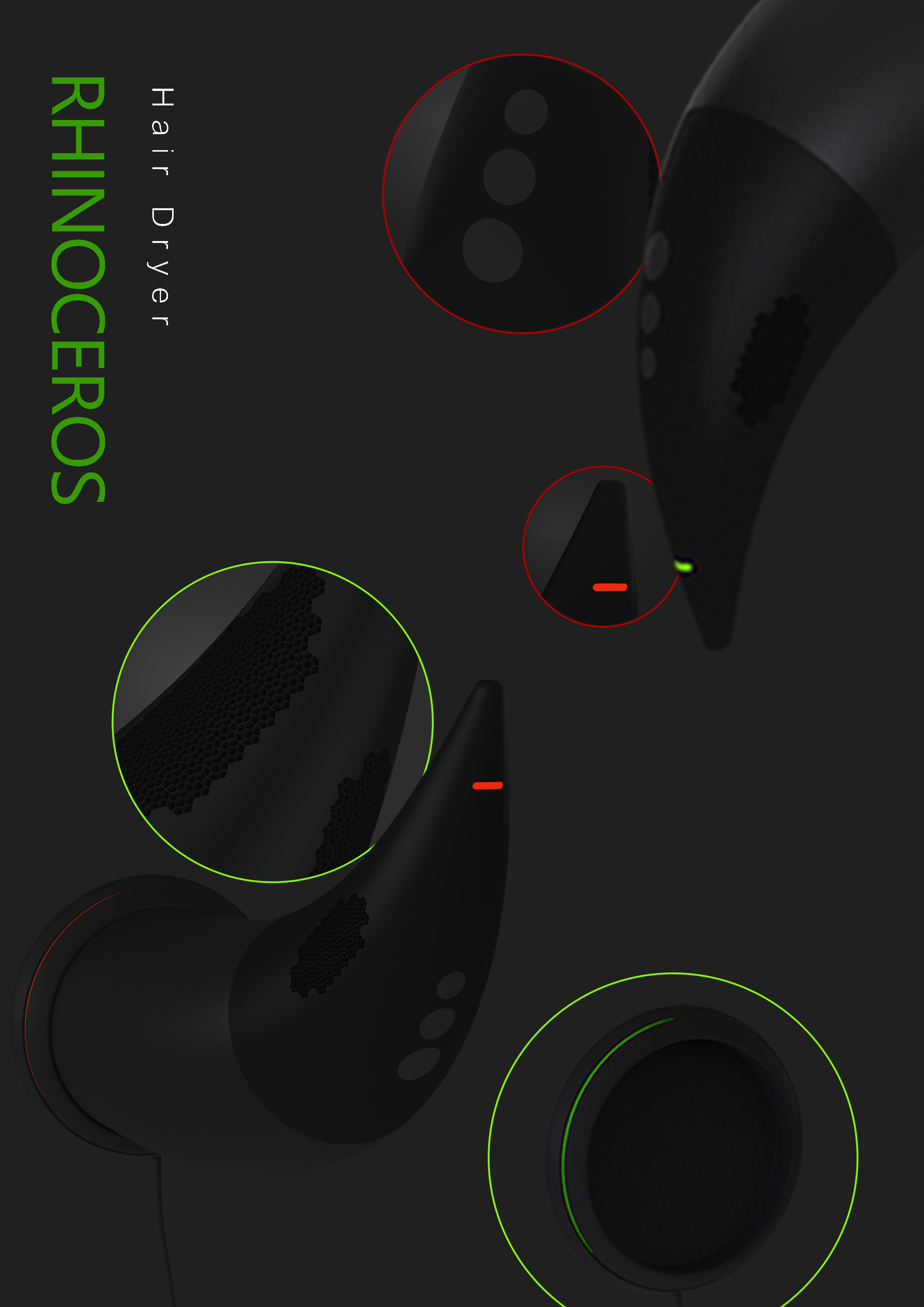 hair drier，an electric appliance，Hair dryer，household electrical appliances，rhinoceros，bionics，Design，product，