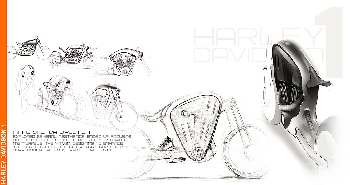 Intelligent technology，industrial design，Motorcycle design，conceptual design，Design effect drawing，