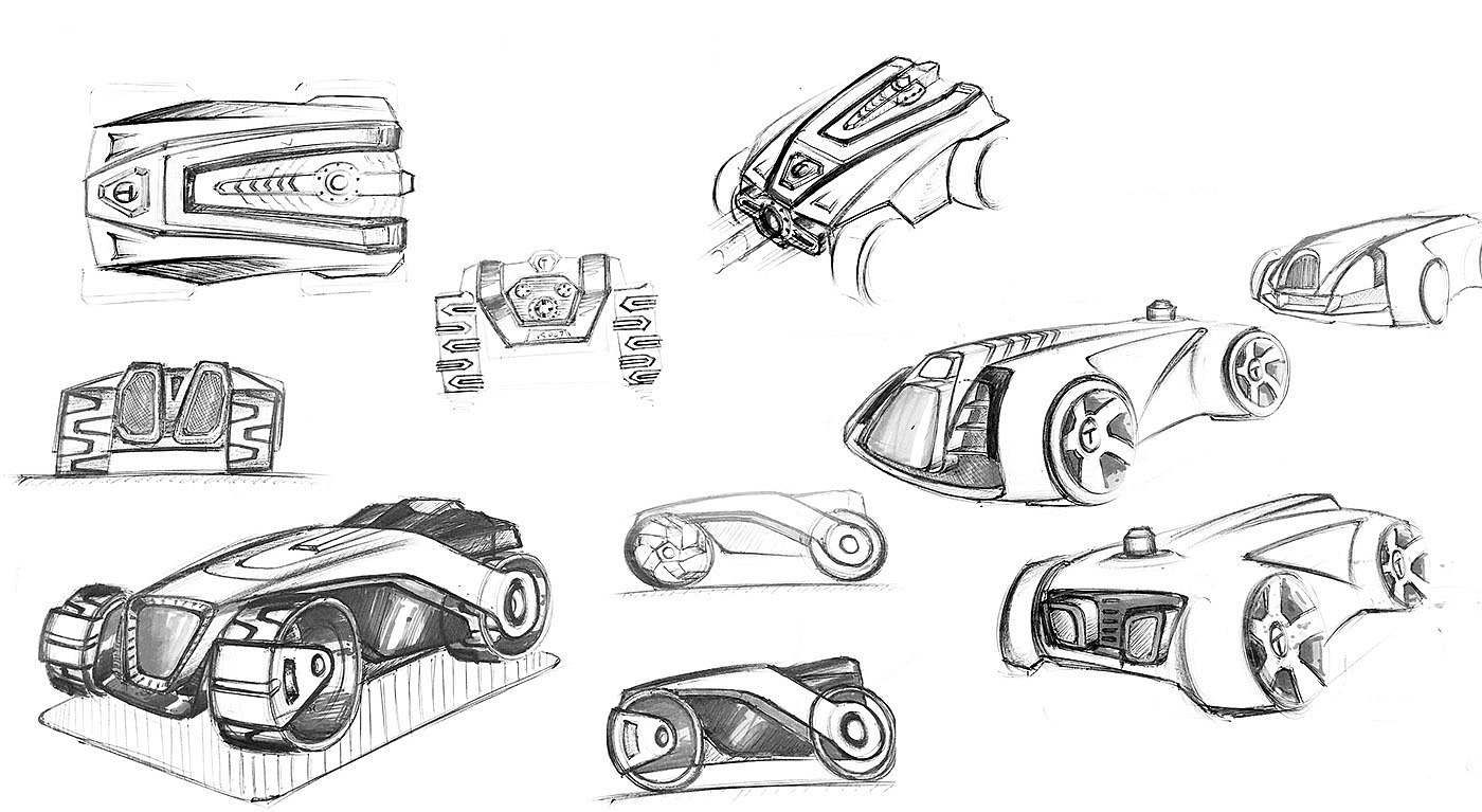 industrial design，Hand drawn，Intelligent technology，conceptual design，