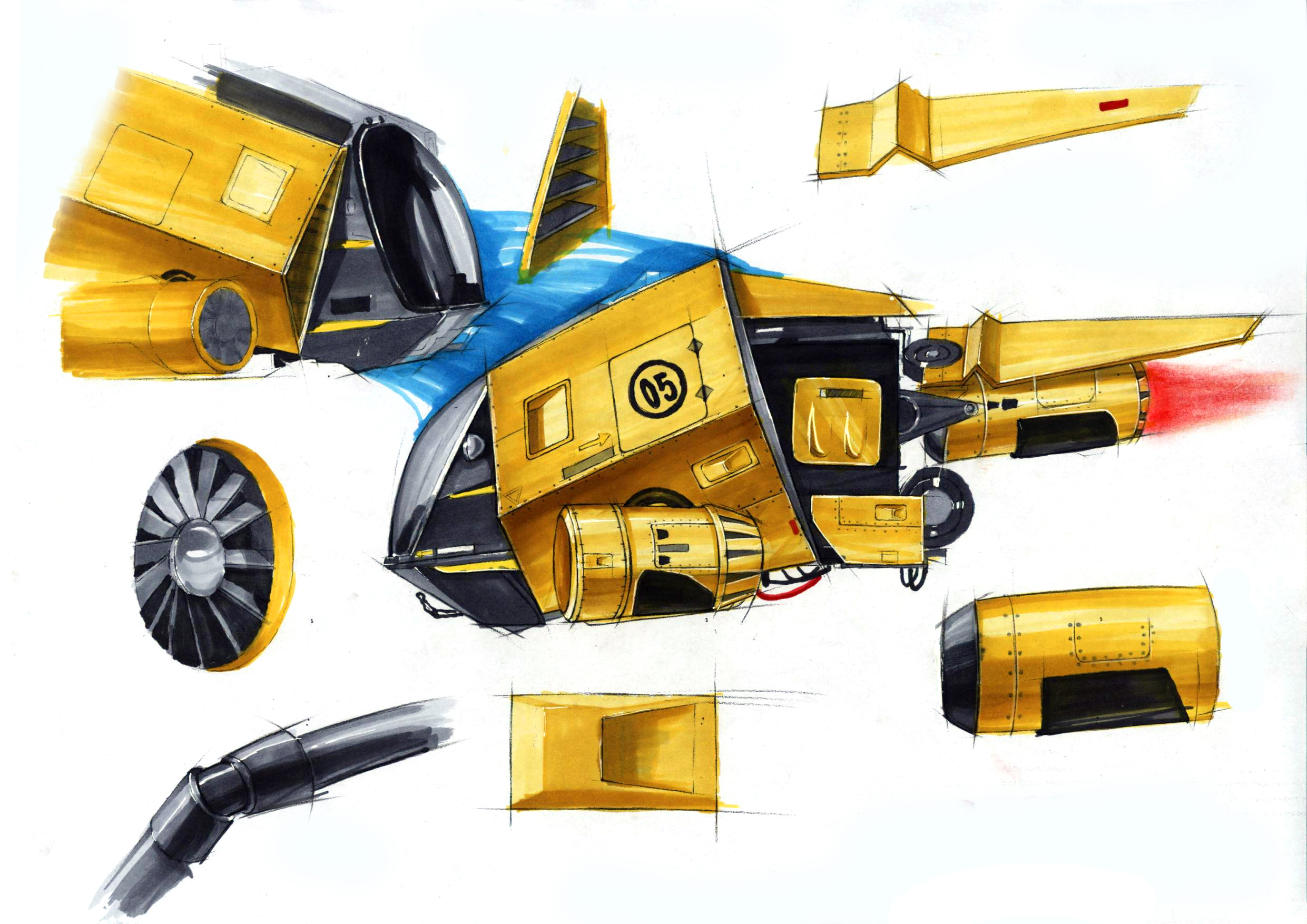 Hand drawn，Hand drawn products，Product marker，design sketch，