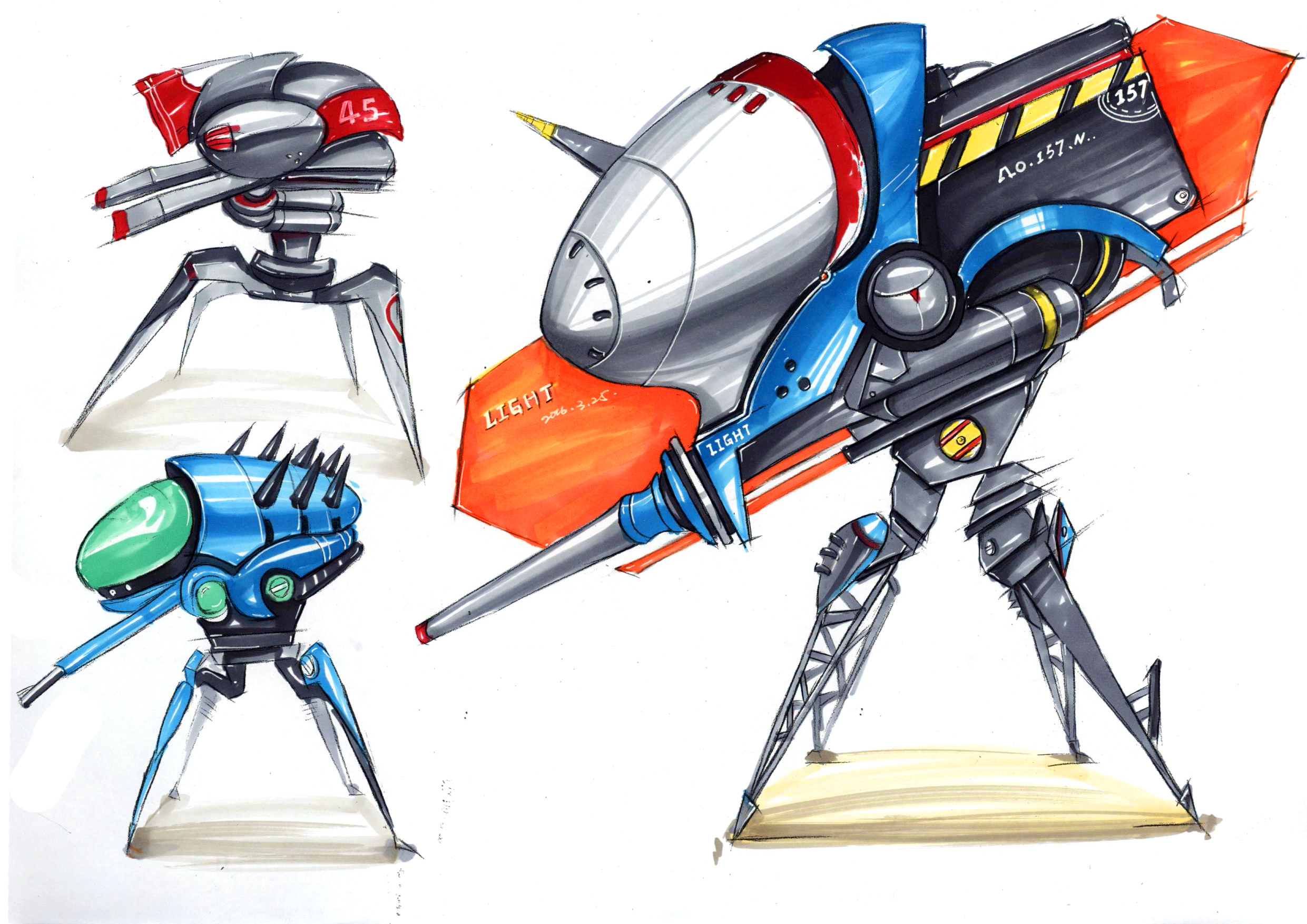 Hand drawn，Hand drawn products，Product marker，design sketch，