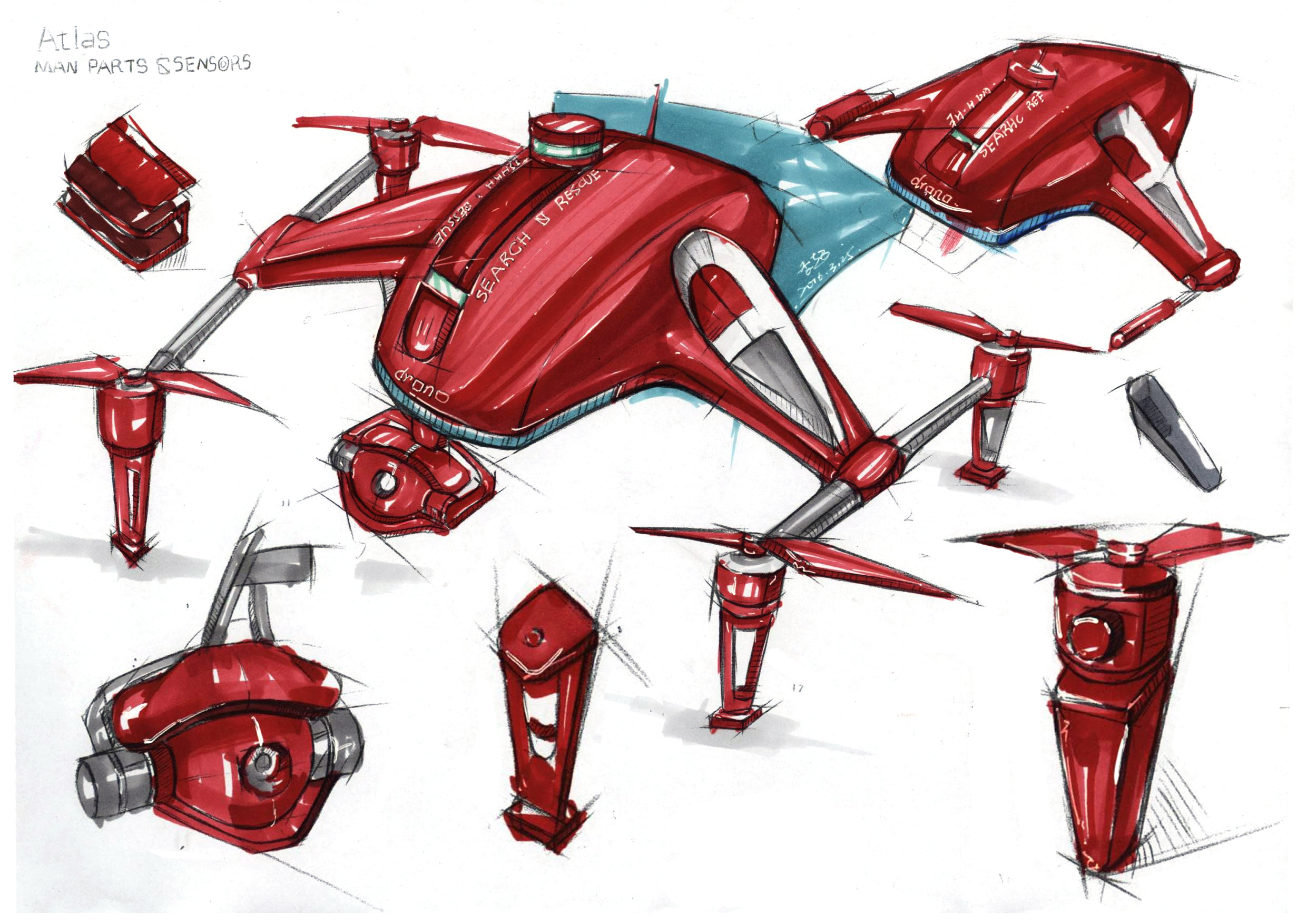 Hand drawn，Hand drawn products，Product marker，design sketch，