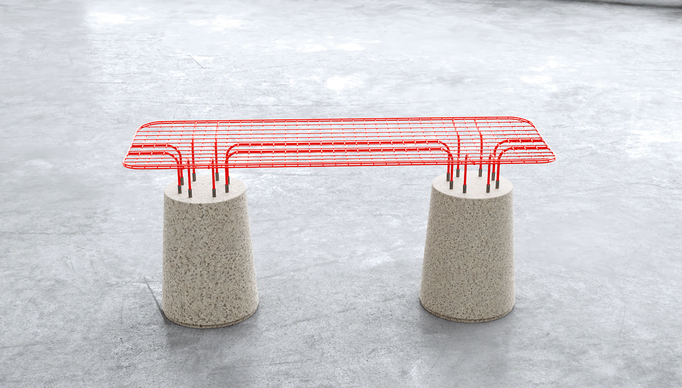 stool，Fauvism，Outdoor furniture，cement，industrial design，