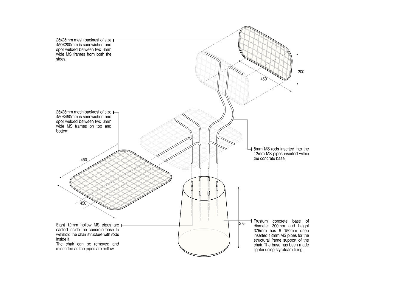 stool，Fauvism，Outdoor furniture，cement，industrial design，