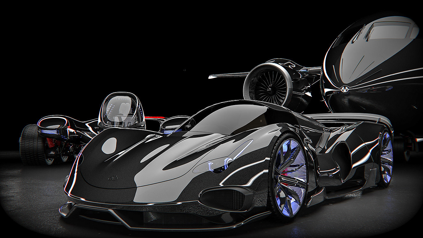 Legacy 2020，汽车设计，黑色，