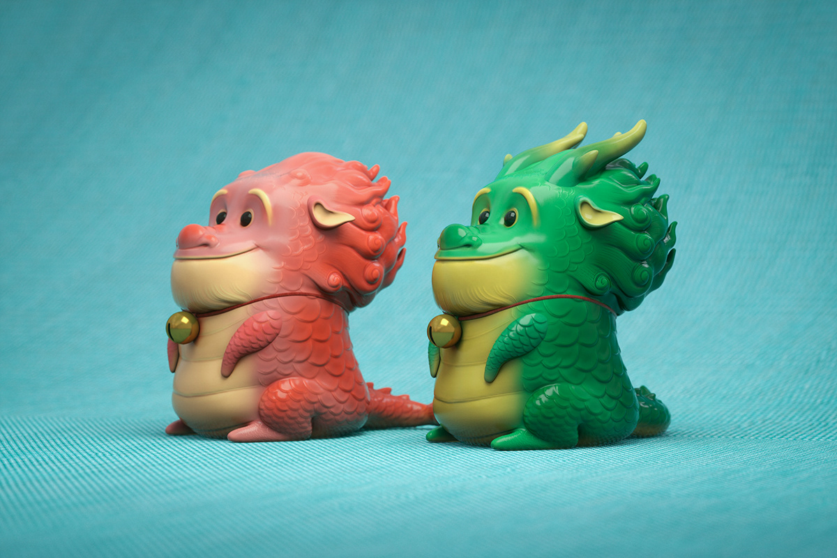 Whose Kirin，Funny beast，Art guidance，Toy design，c4d，Chinese style，