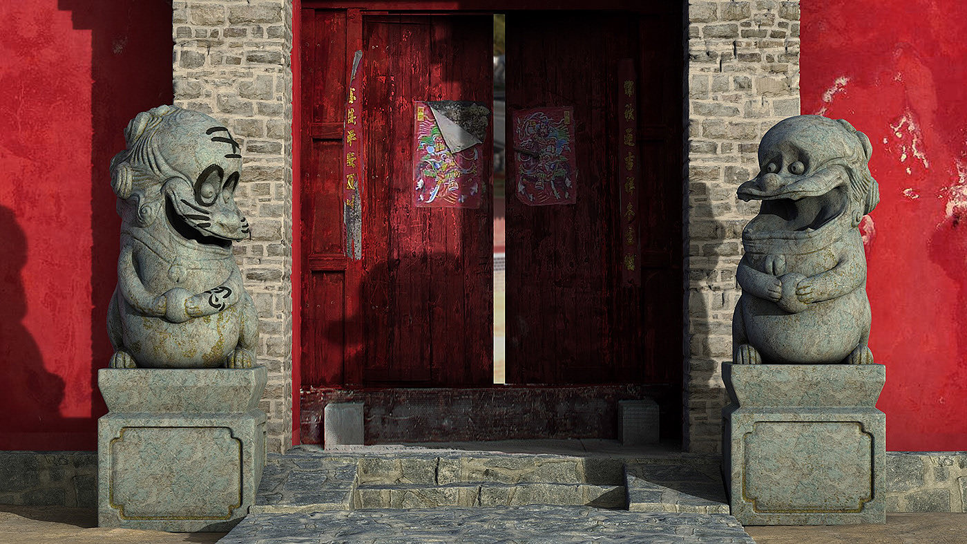 Whose Kirin，Funny beast，Art guidance，Toy design，c4d，Chinese style，