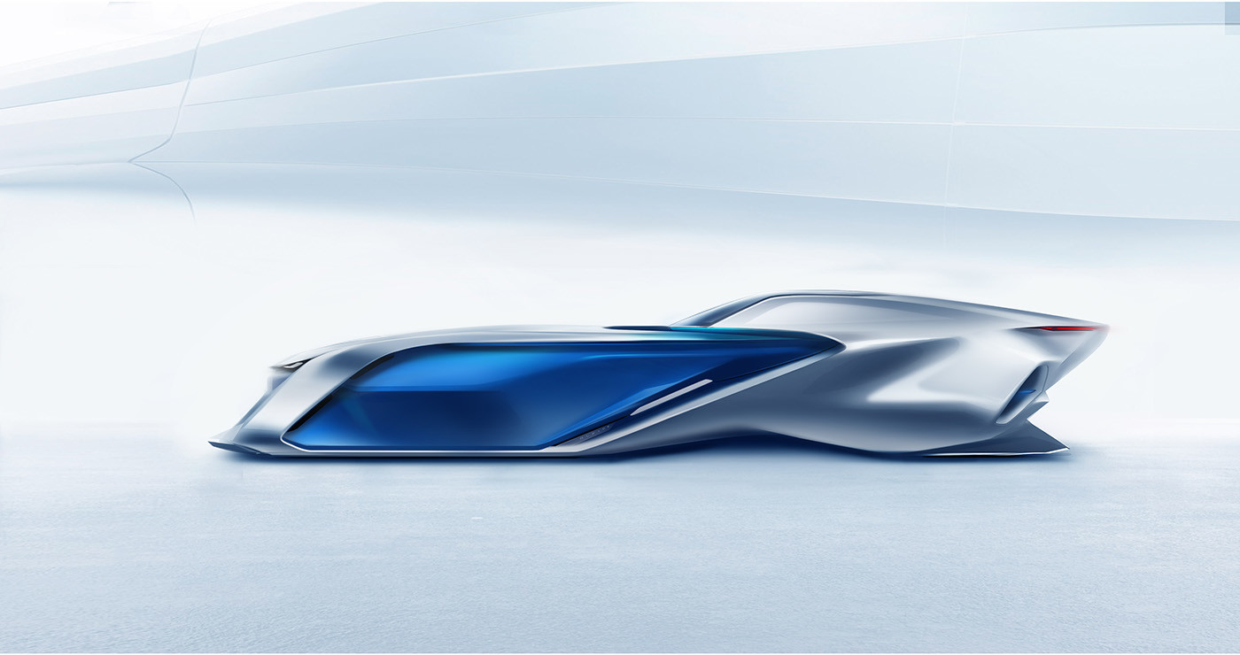 Automatic design，Hand drawn，Render，concept，Sports car，
