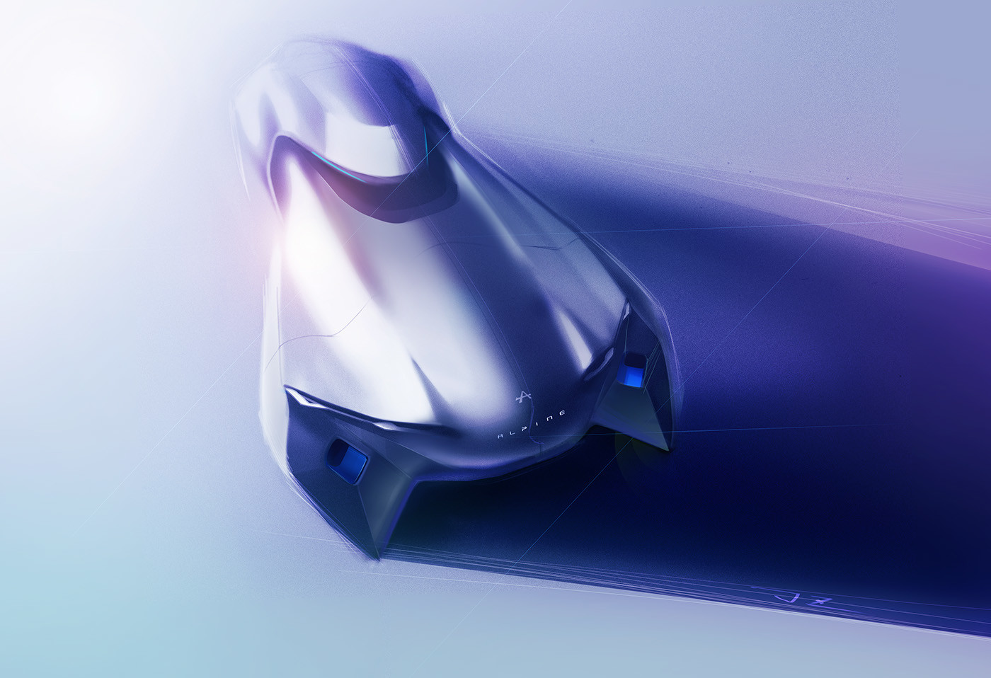 Automatic design，Hand drawn，Render，concept，Sports car，