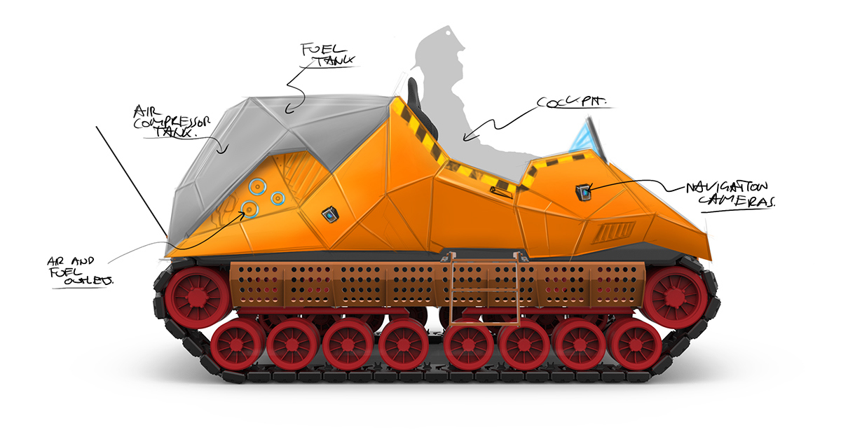 industrial design，Intelligent technology，Rescue vehicle design，design sketch，conceptual design，Automatic design，
