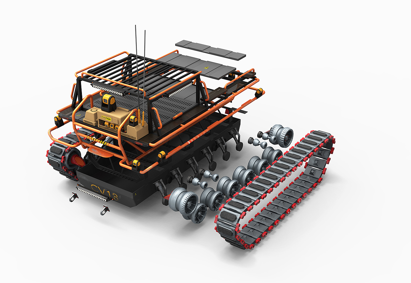 industrial design，Intelligent technology，Rescue vehicle design，design sketch，conceptual design，Automatic design，