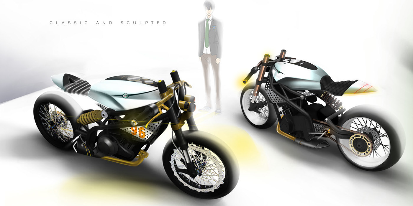 industrial design，Intelligent technology，Hand drawn，Automatic design，Motorcycle design，