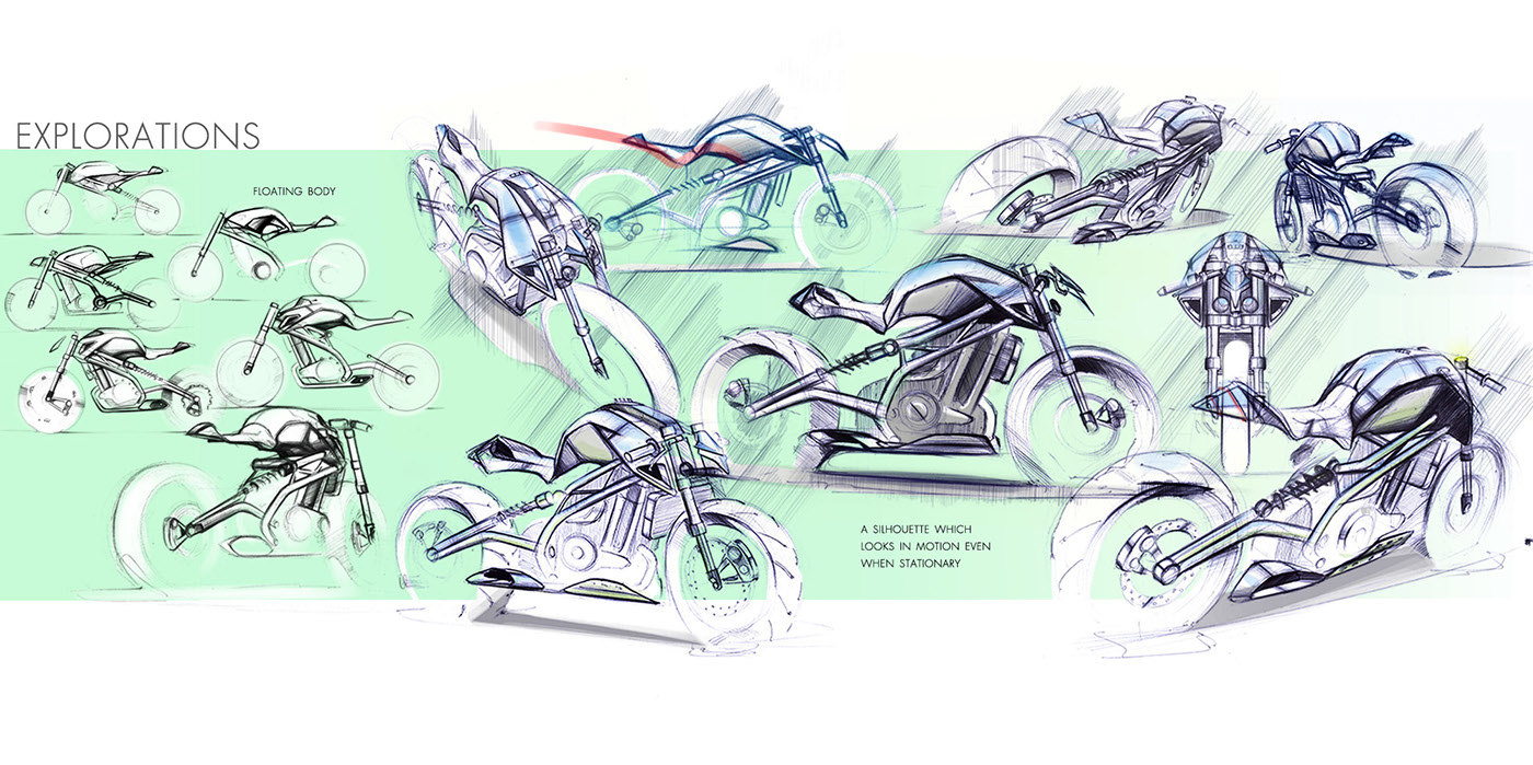 industrial design，Intelligent technology，Hand drawn，Automatic design，Motorcycle design，