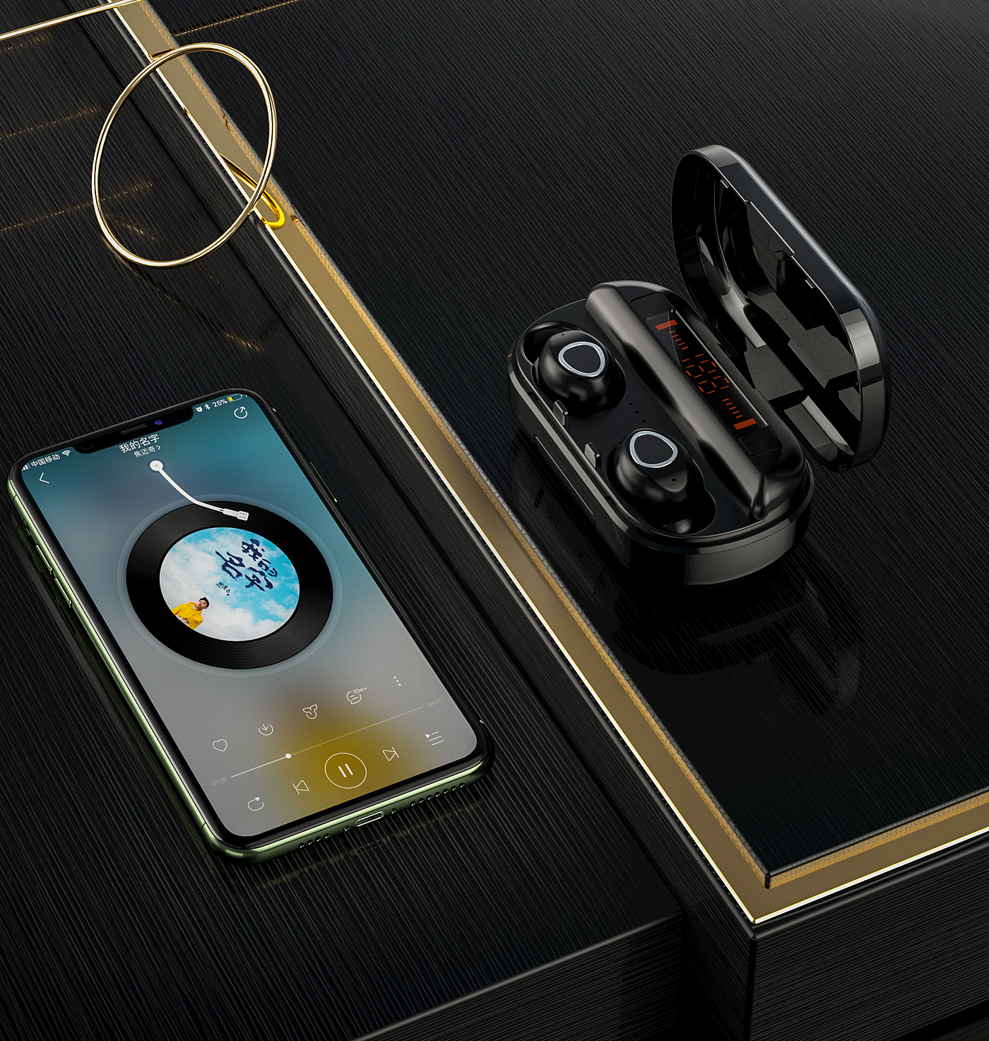 headset，Fan，scene，Cyberpunk，Dazzle color，