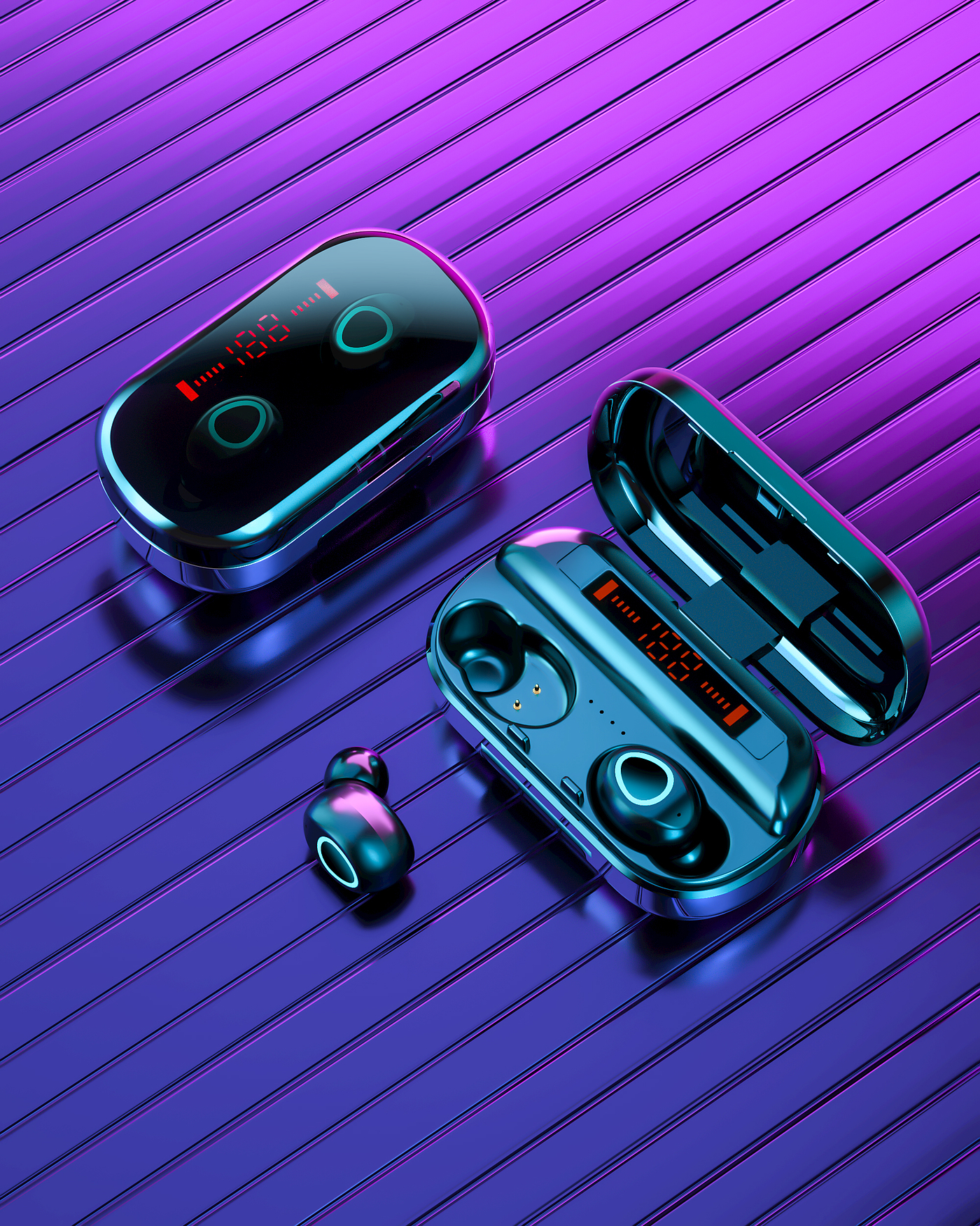 headset，Fan，scene，Cyberpunk，Dazzle color，