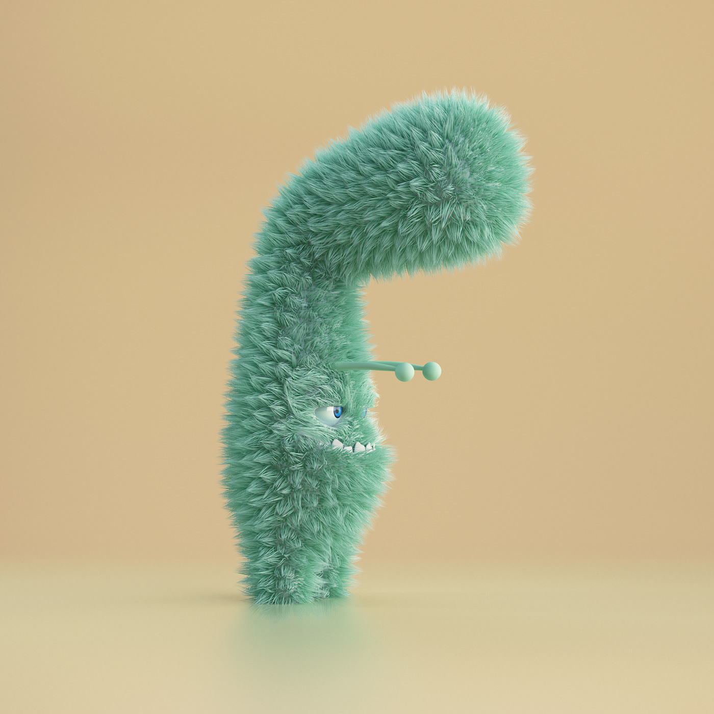 animation，film，4d，letter，Plush，Monster，