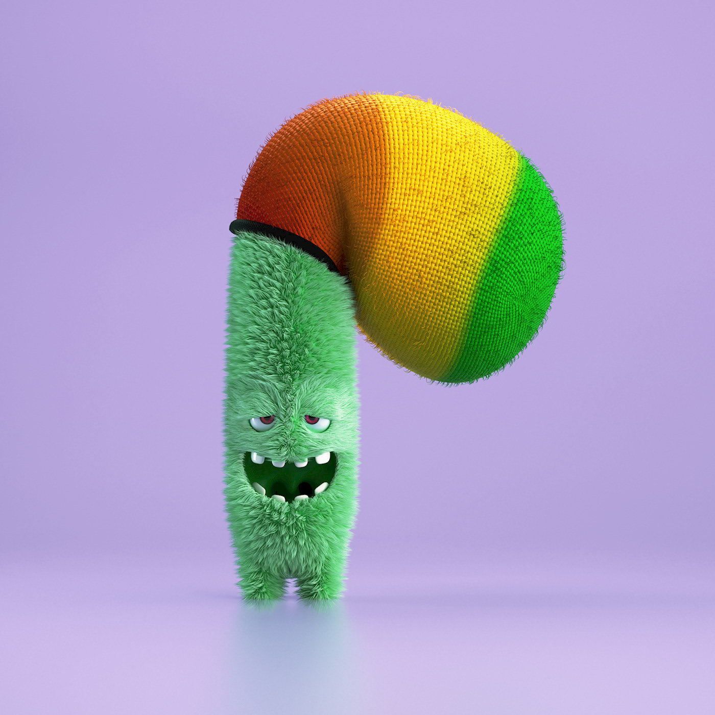 animation，film，4d，letter，Plush，Monster，