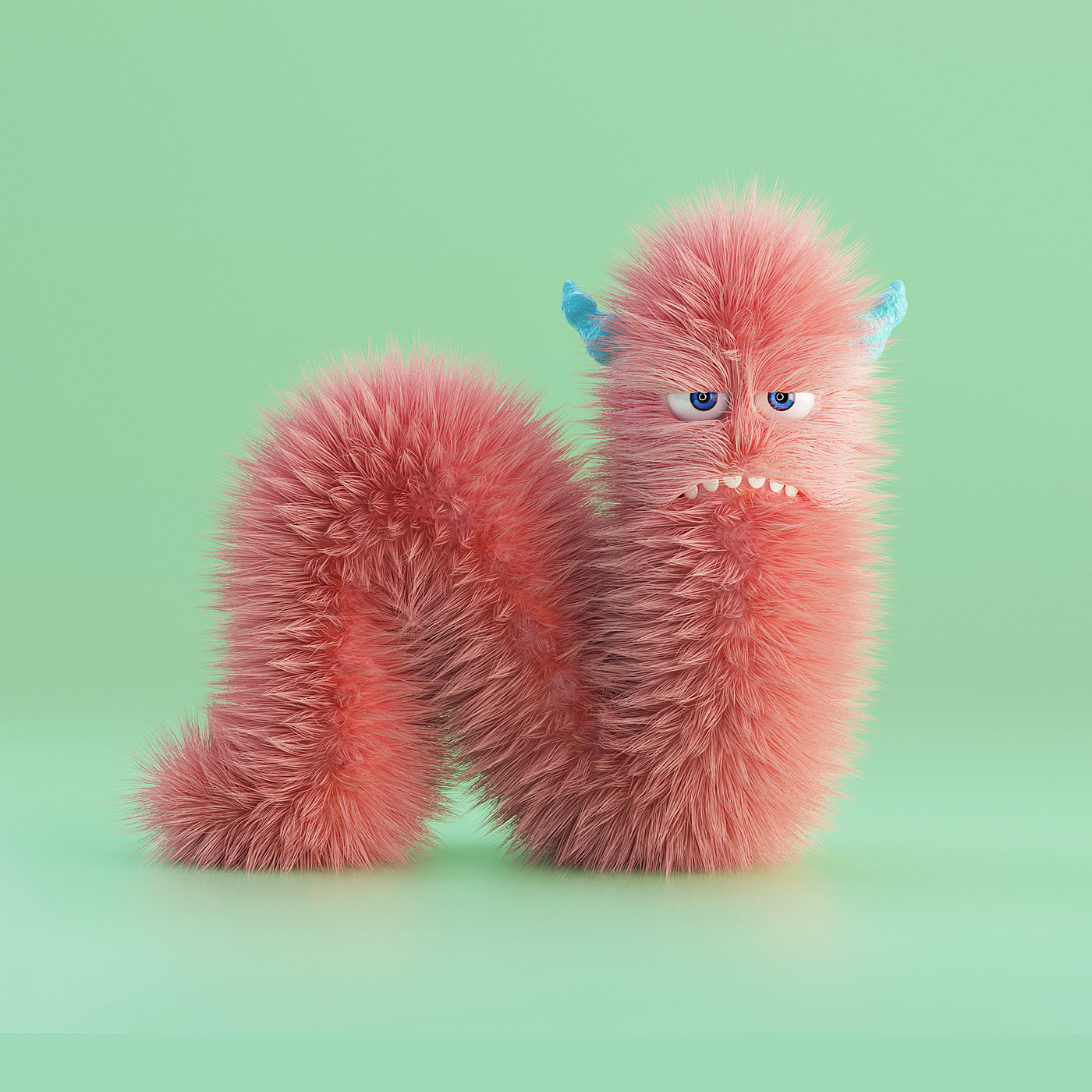 animation，film，4d，letter，Plush，Monster，