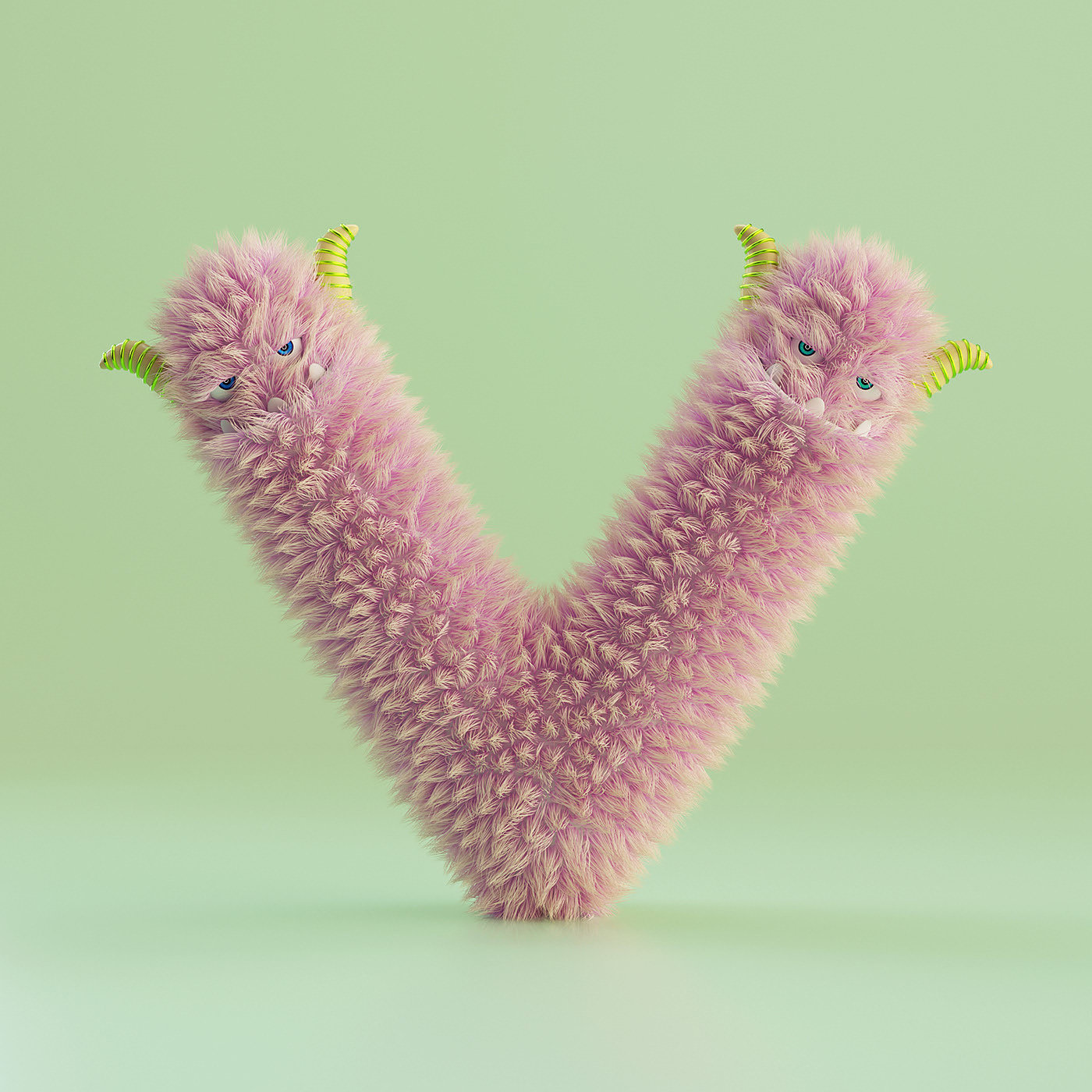 animation，film，4d，letter，Plush，Monster，