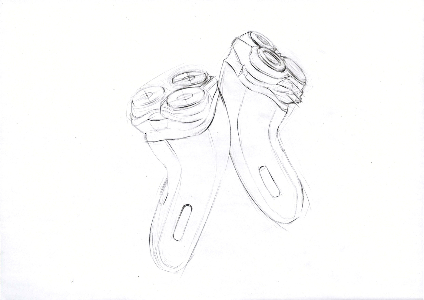 Hand drawn，razor，product design，