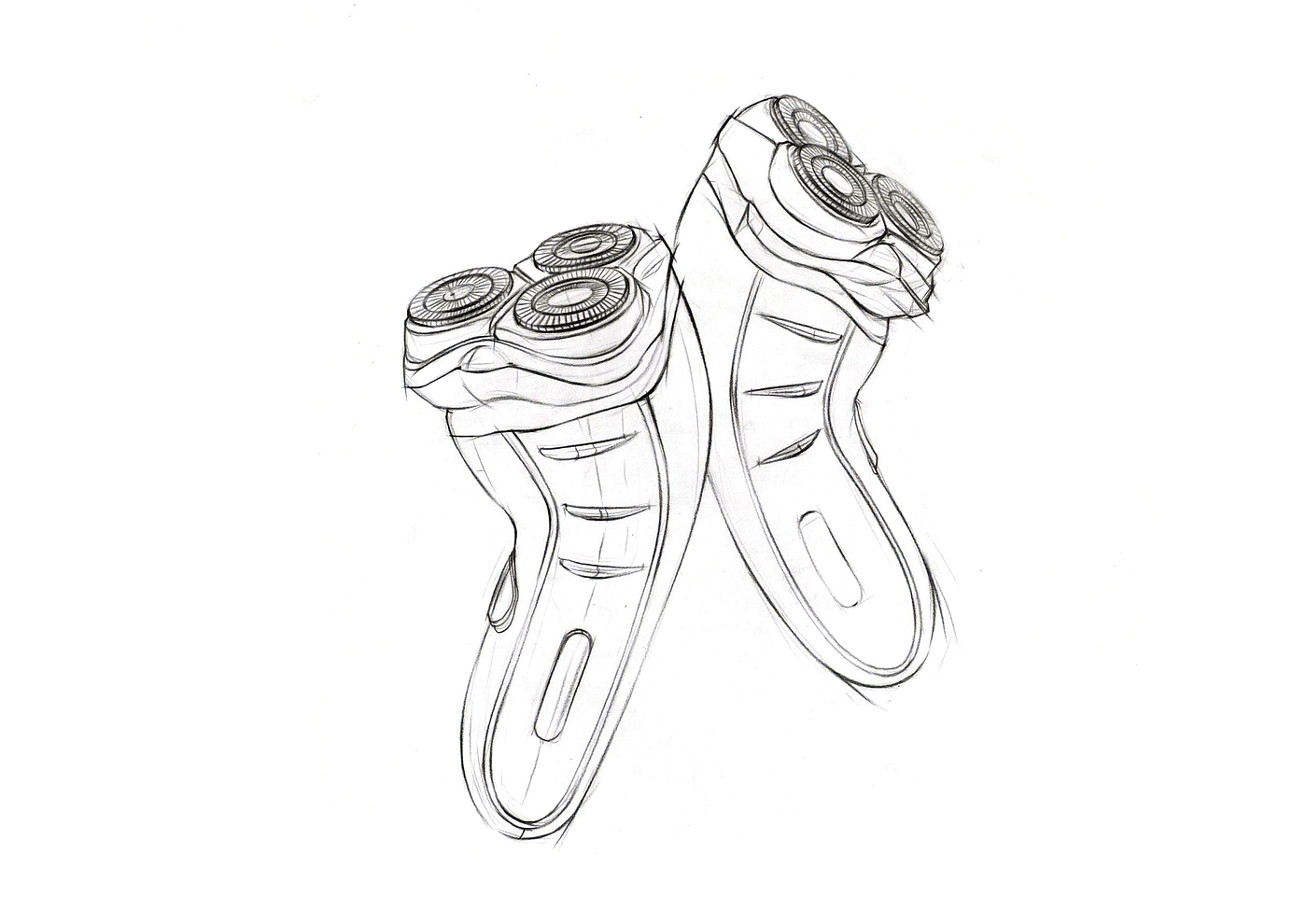 Hand drawn，razor，product design，