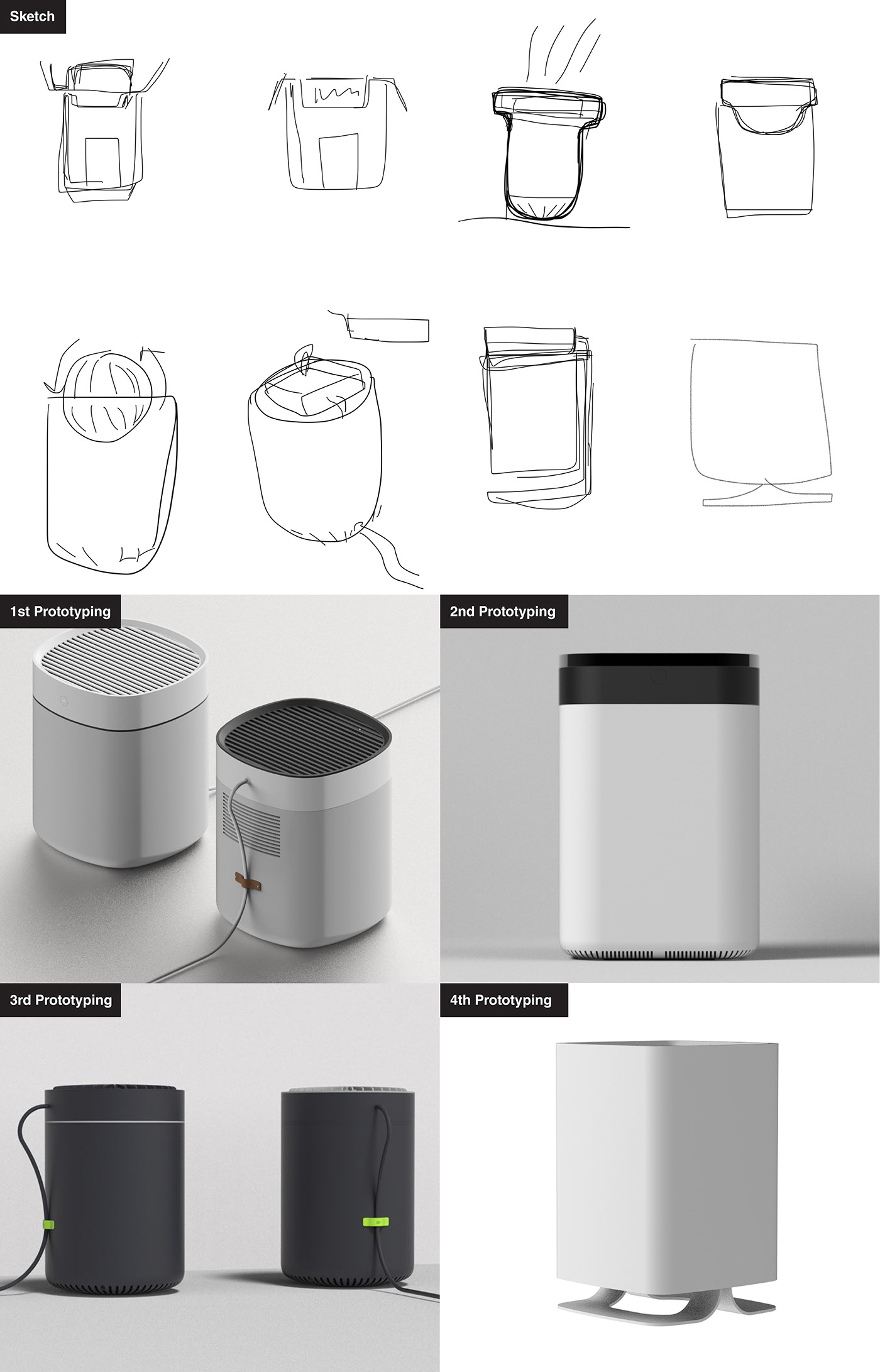 Dehumidifier，Humidifier，purifier，multi-function，white，concise，