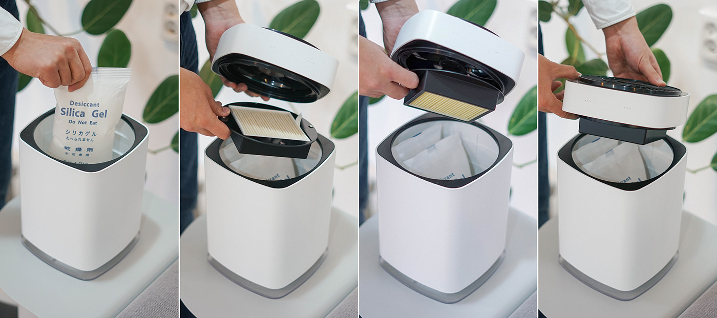 Dehumidifier，Humidifier，purifier，multi-function，white，concise，