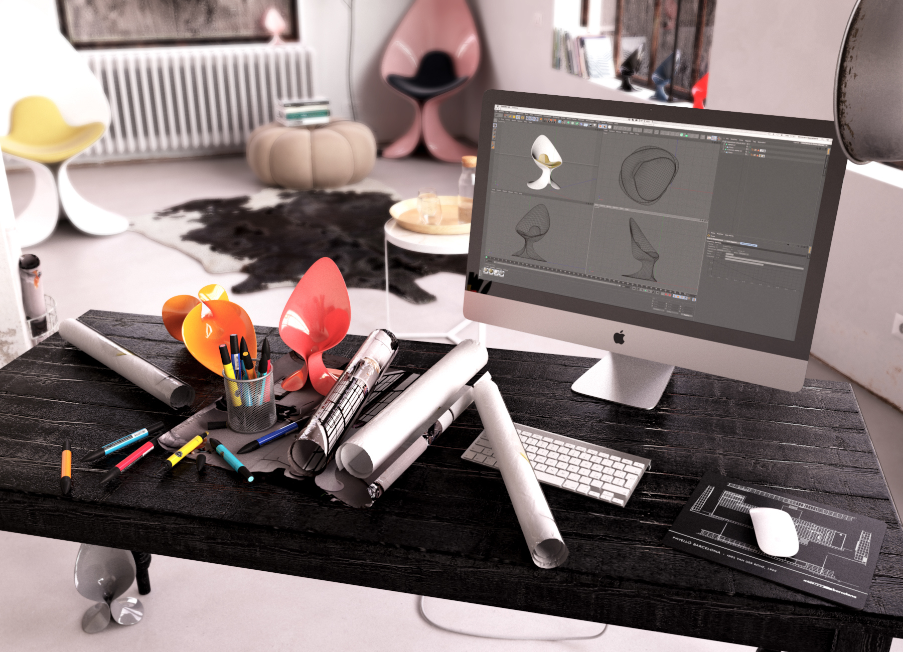 Home Furnishing，product design，industrial design，chair，bionics，