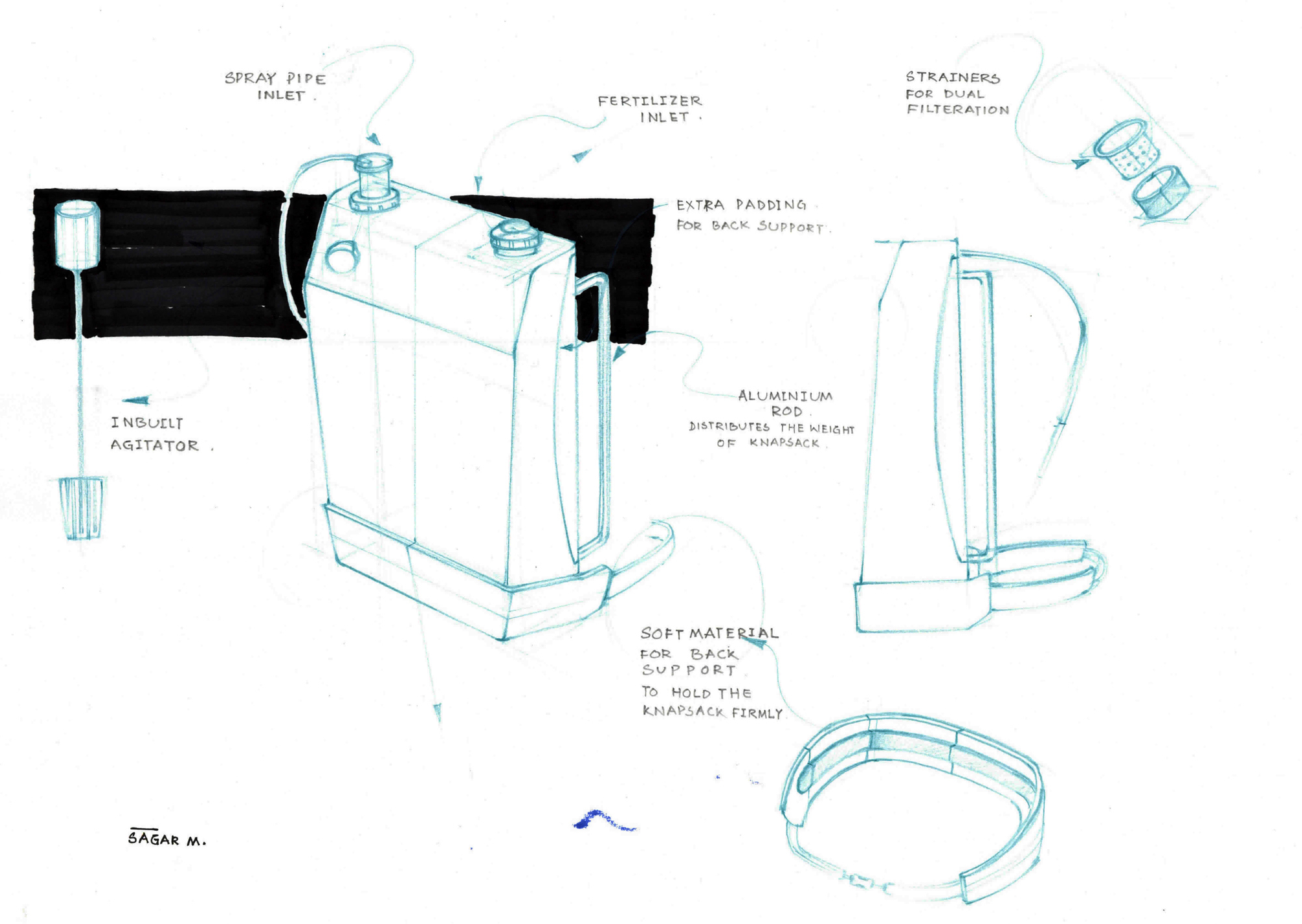 Hand drawn，Intelligent technology，product design，design sketch，Agricultural appliances，