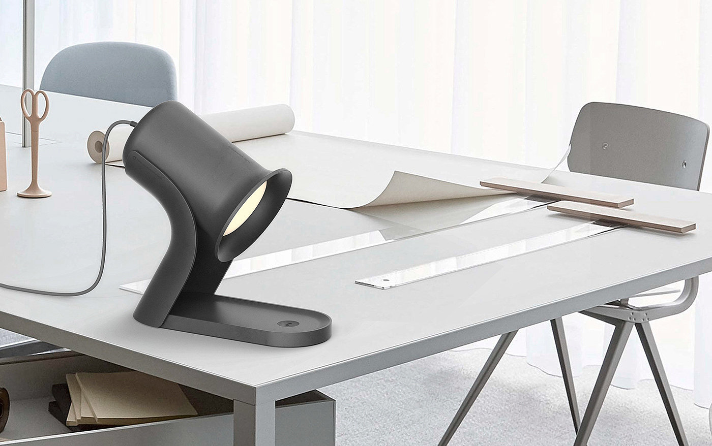 workmanship，Wireless charging，Desk lamp，