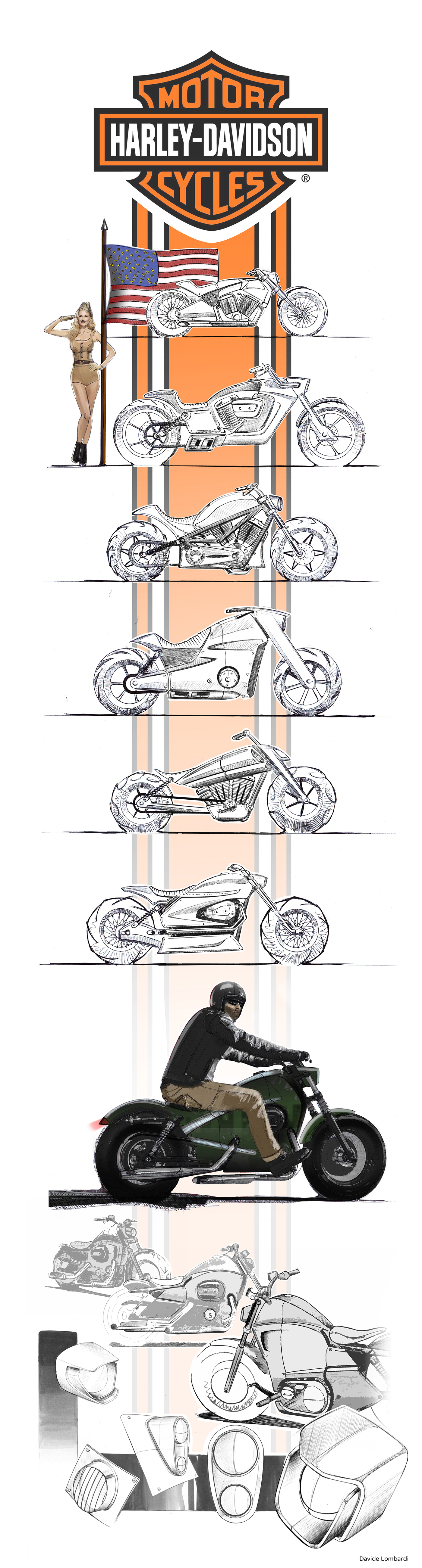 Scientific and technological intelligence，industrial design，Motorcycle design，design sketch，Cool，motion，