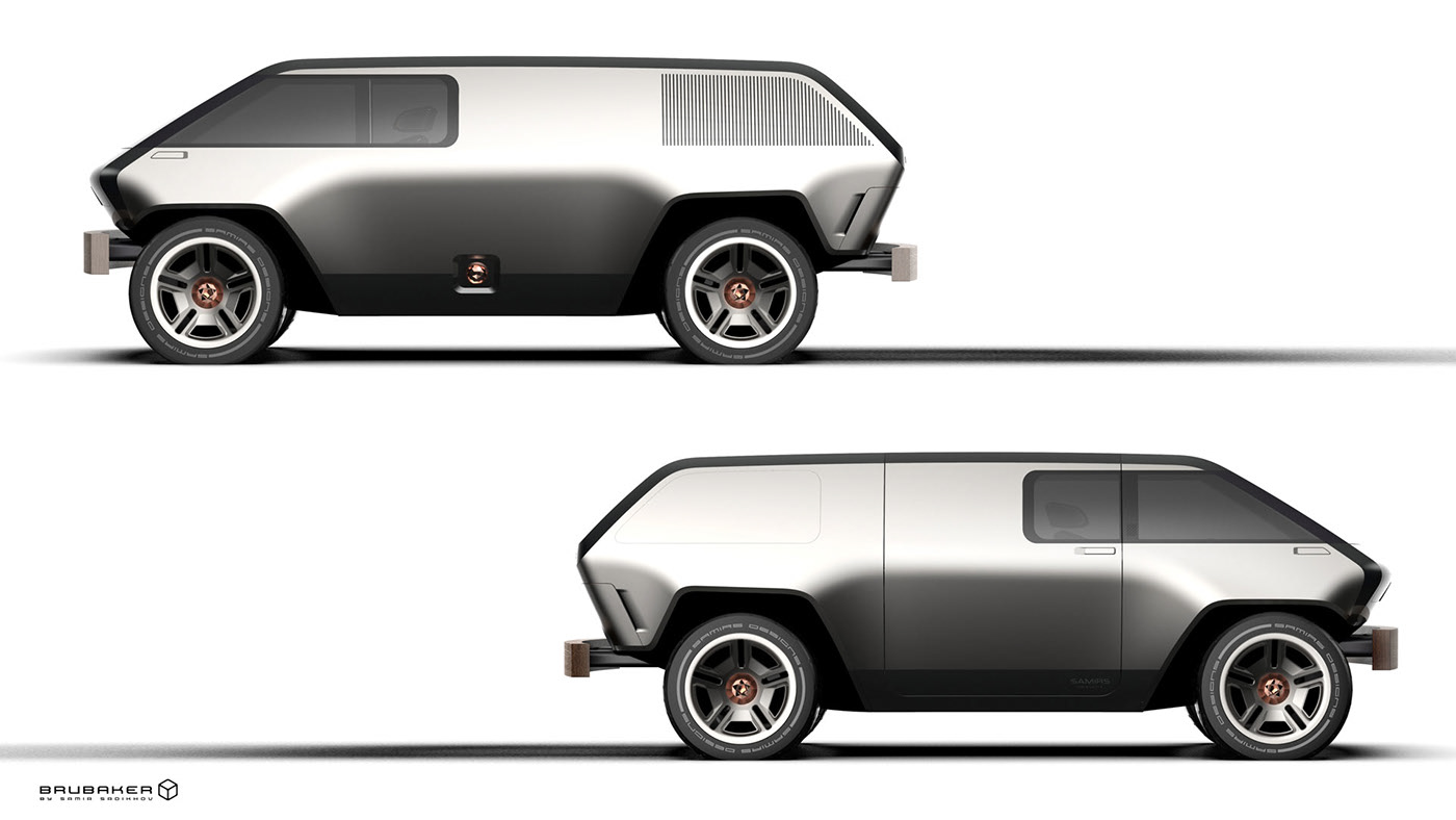 vehicle，conceptual design，Automobile design，Volkswagen bus，Kit Car，BrubakerBox，