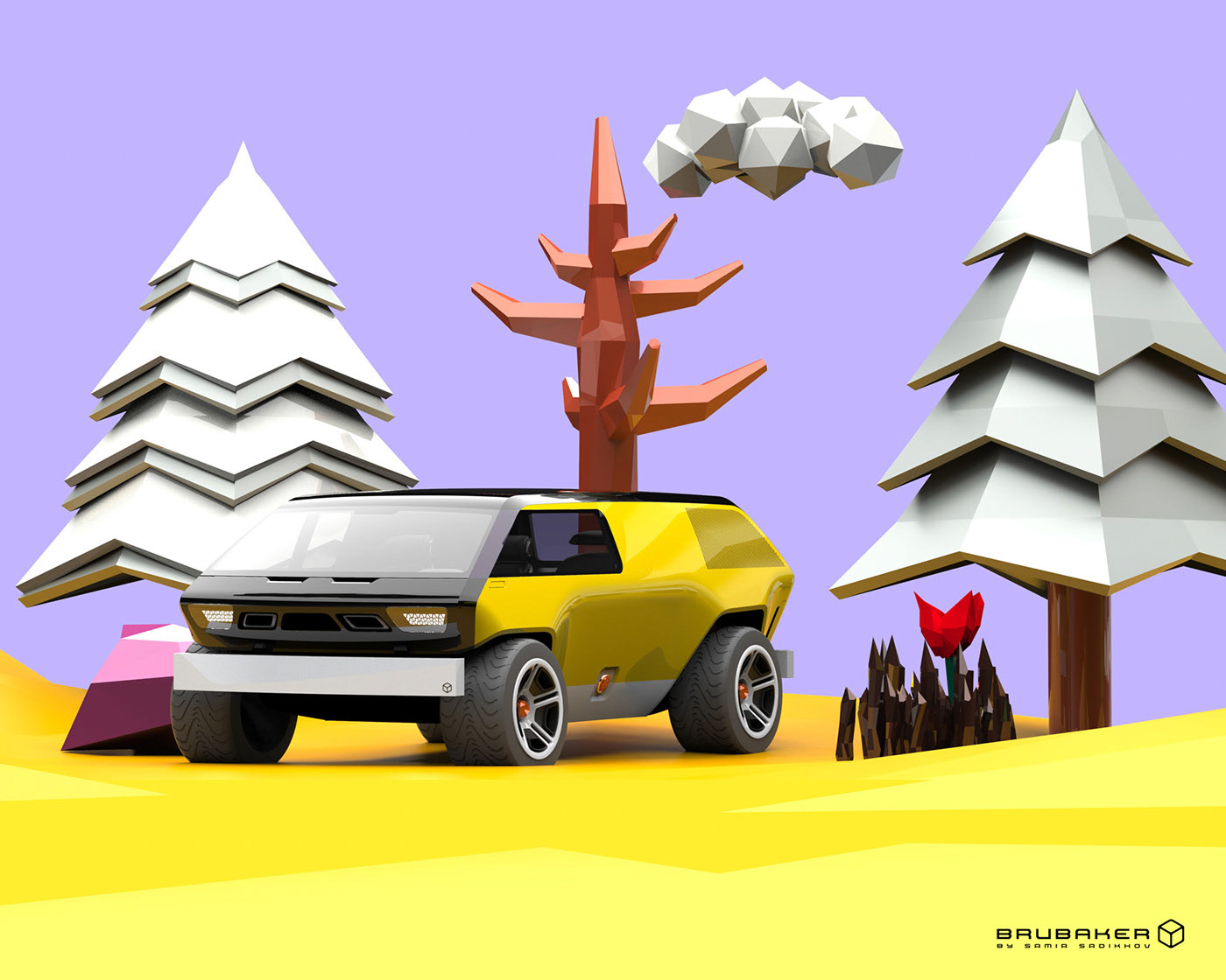 vehicle，conceptual design，Automobile design，Volkswagen bus，Kit Car，BrubakerBox，