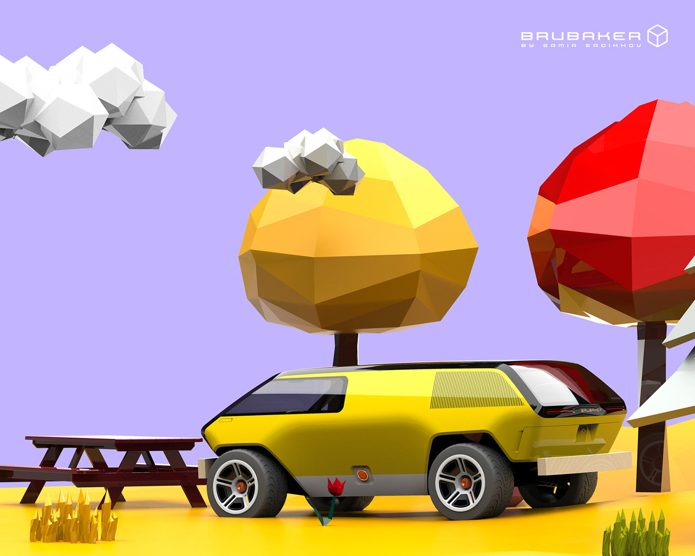 vehicle，conceptual design，Automobile design，Volkswagen bus，Kit Car，BrubakerBox，