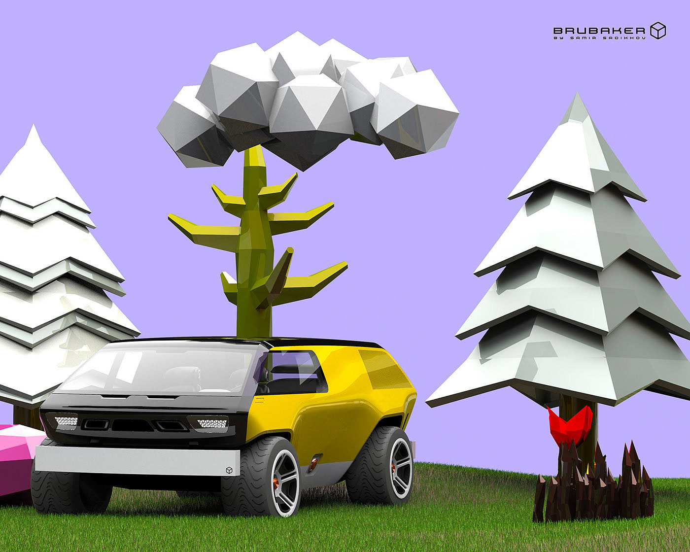 vehicle，conceptual design，Automobile design，Volkswagen bus，Kit Car，BrubakerBox，